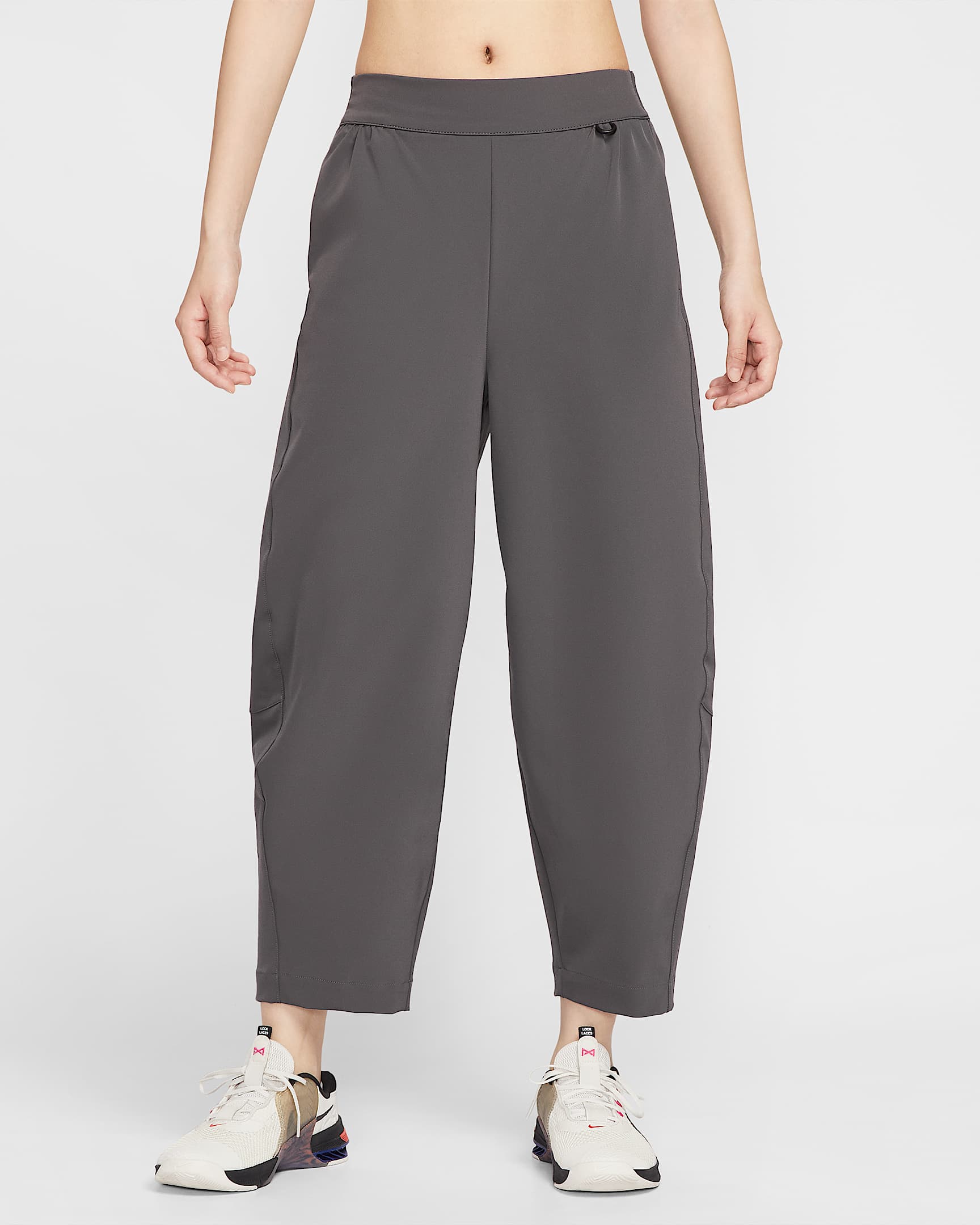 Nike 24.7 PerfectStretch Dri-FIT 女子速干高腰九分裤 - 闪电灰/暗灰色