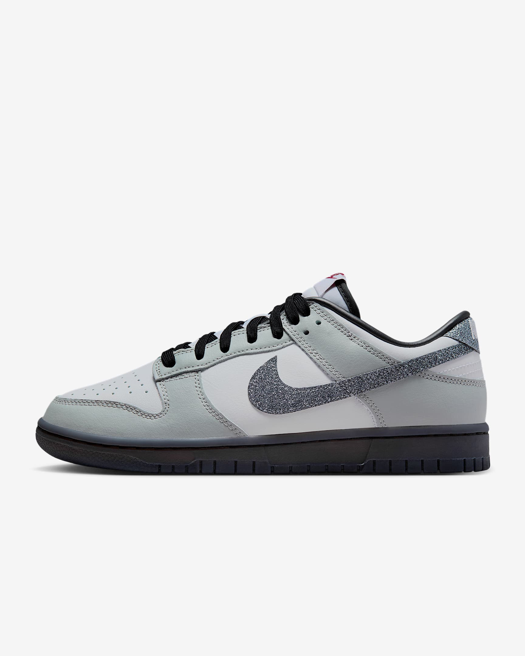 Nike Dunk Low LX 女子满天星元素闪亮派对风运动鞋 - 白色/白色/浅烟灰/多色