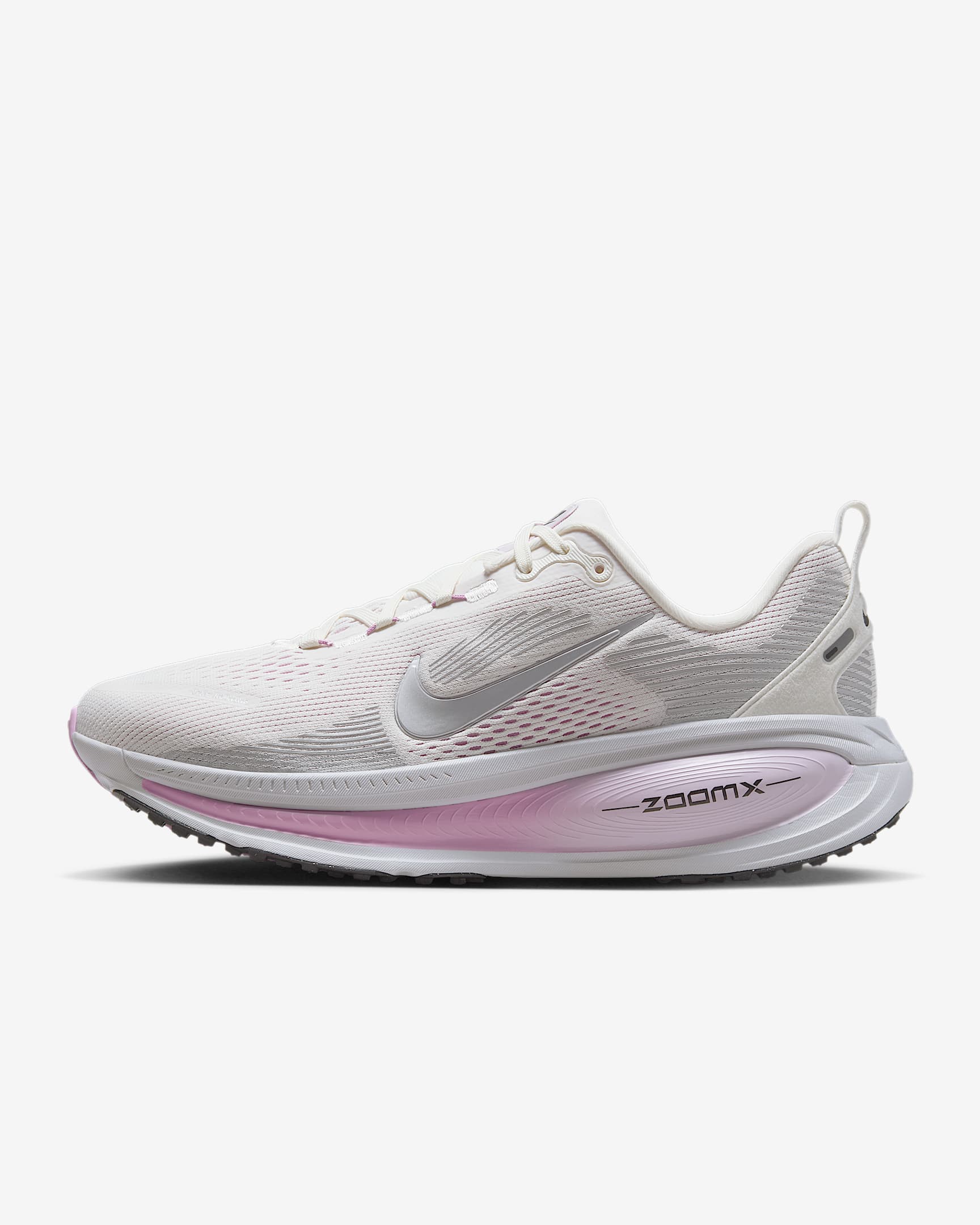 Nike Vomero 18 耐克迈柔女子公路跑步鞋 - 帆白/粉紫/张扬粉/金属银