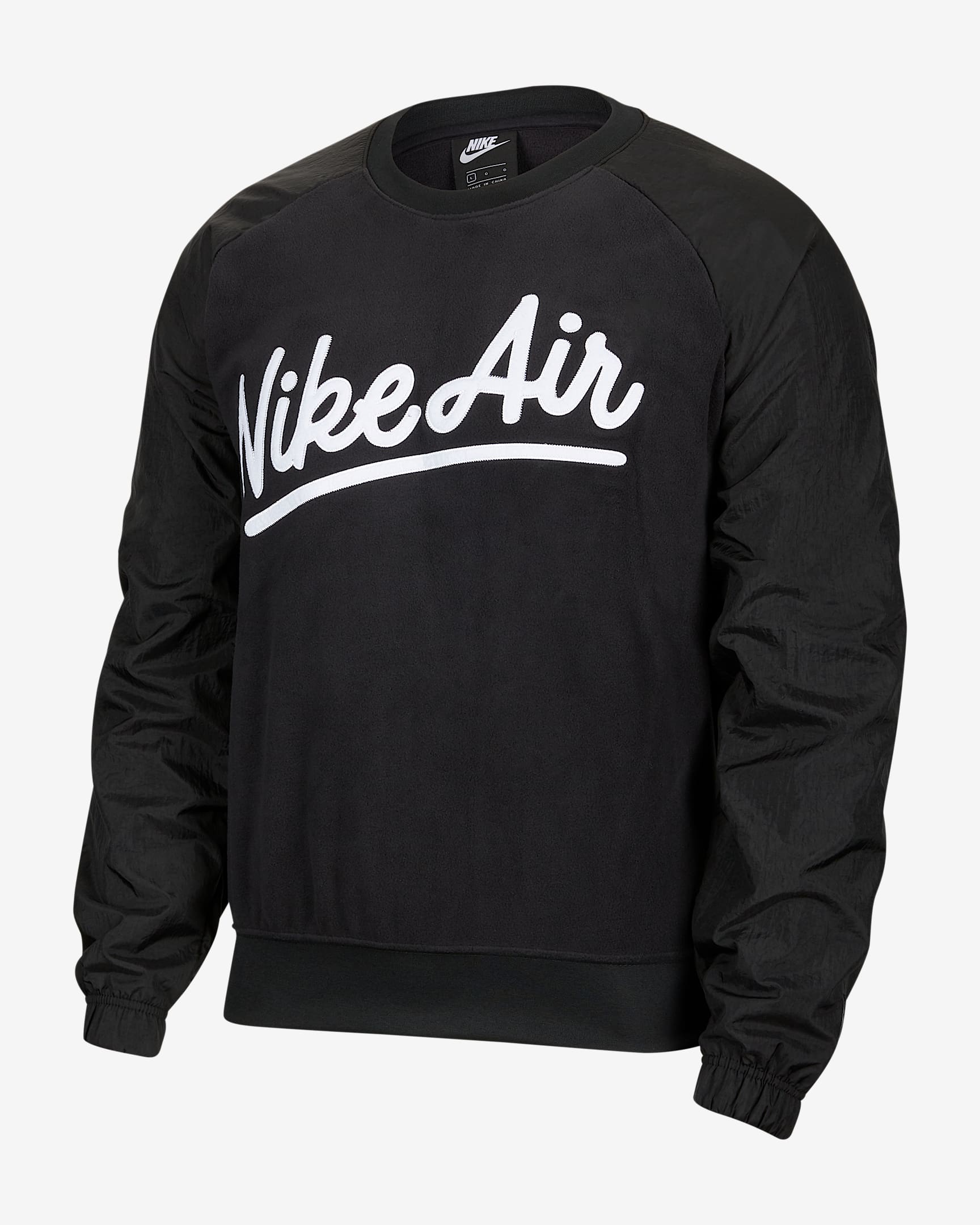 Nike Air 男子圆领上衣 - 黑/黑/白色/黑