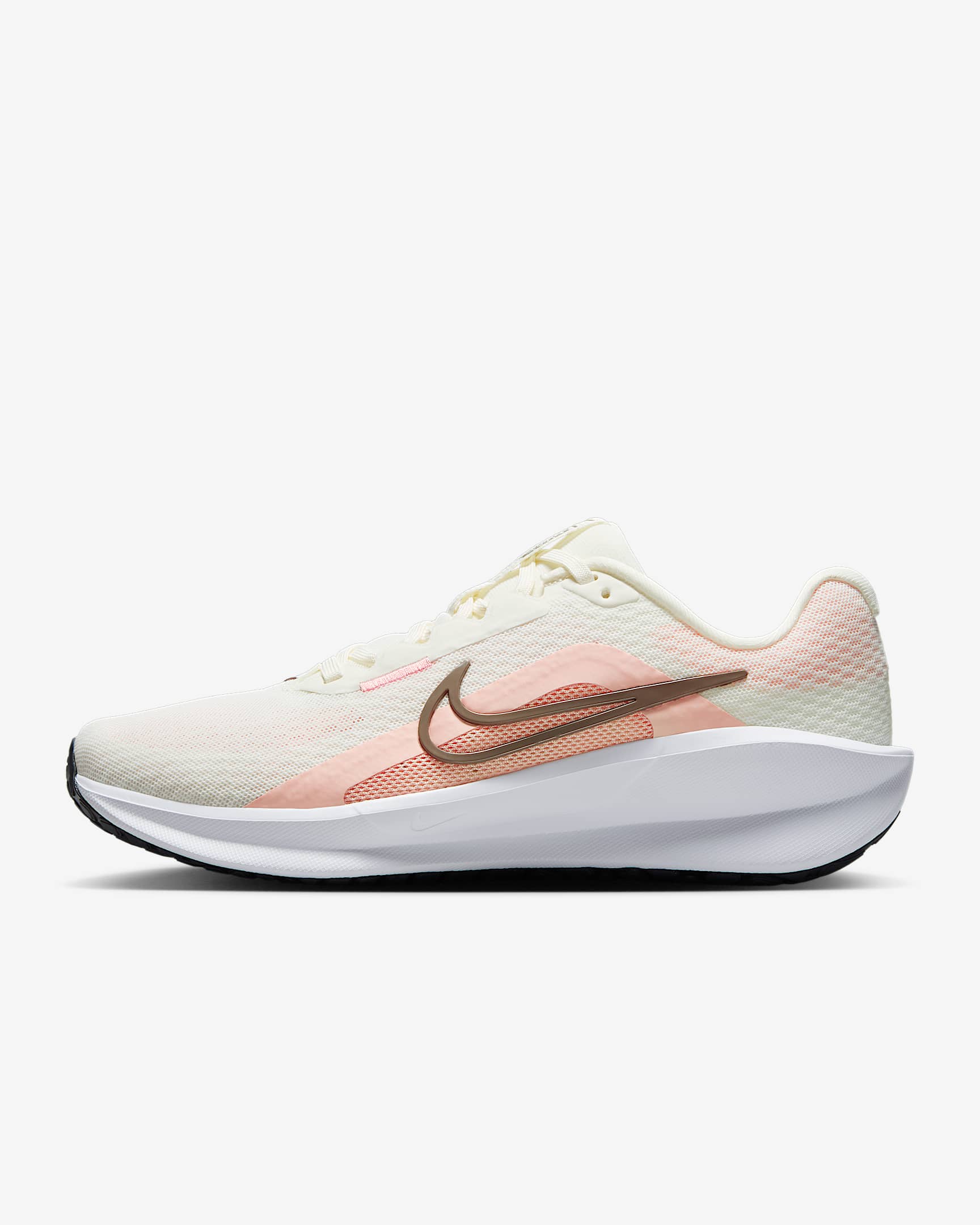 Nike Downshifter 13 女子公路跑步鞋 - 帆白/水洗珊瑚红/白色/貂棕
