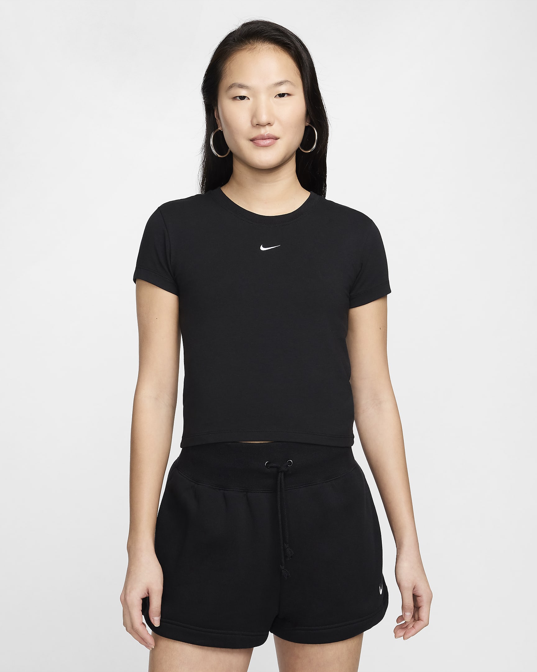 Nike Sportswear Chill Knit 女子T恤 - 黑/白色