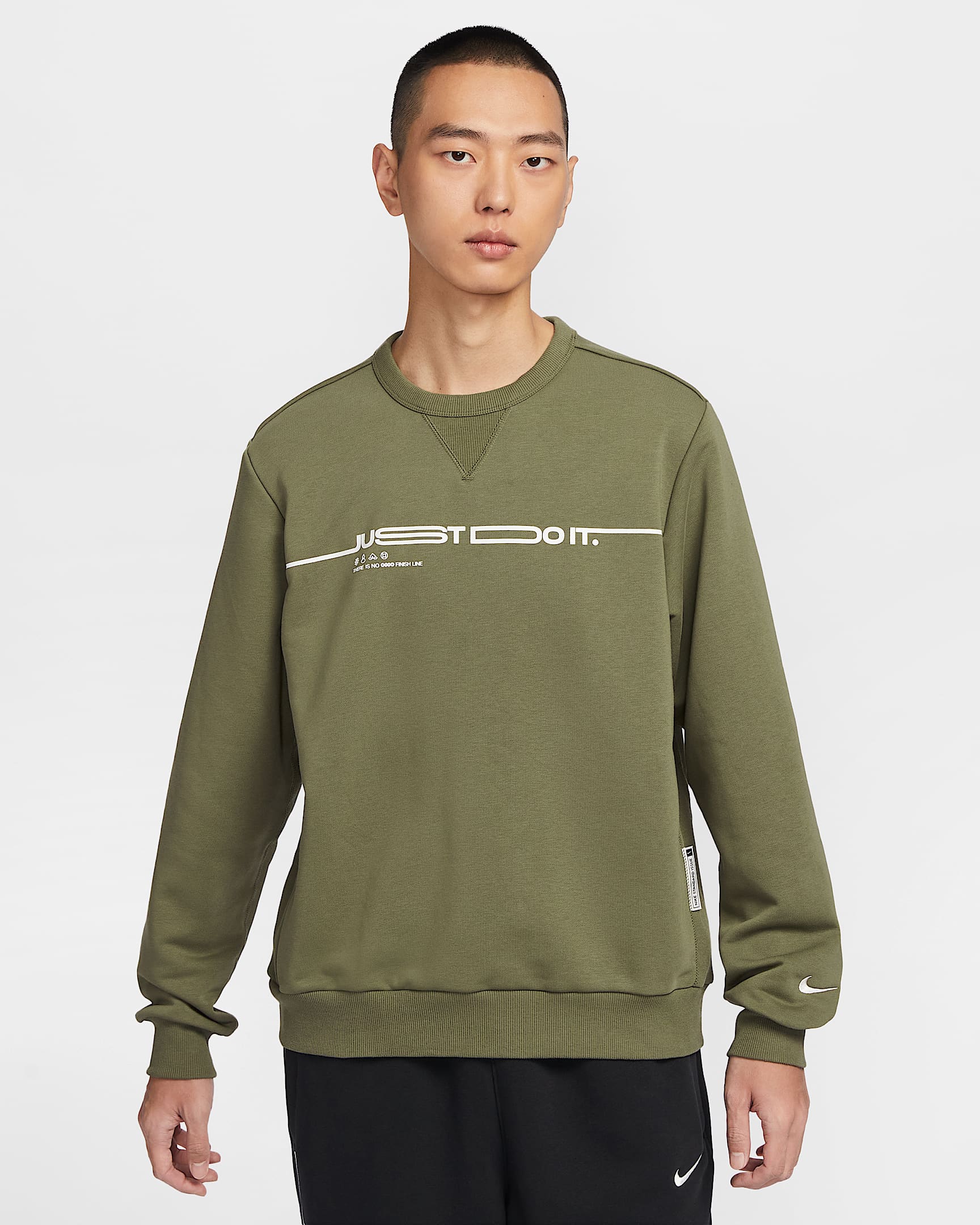 Nike Standard Issue CNY 耐克灵蛇迎新系列李弘权同款 Dri-FIT 男子速干篮球圆领运动衫 - 中橄榄绿