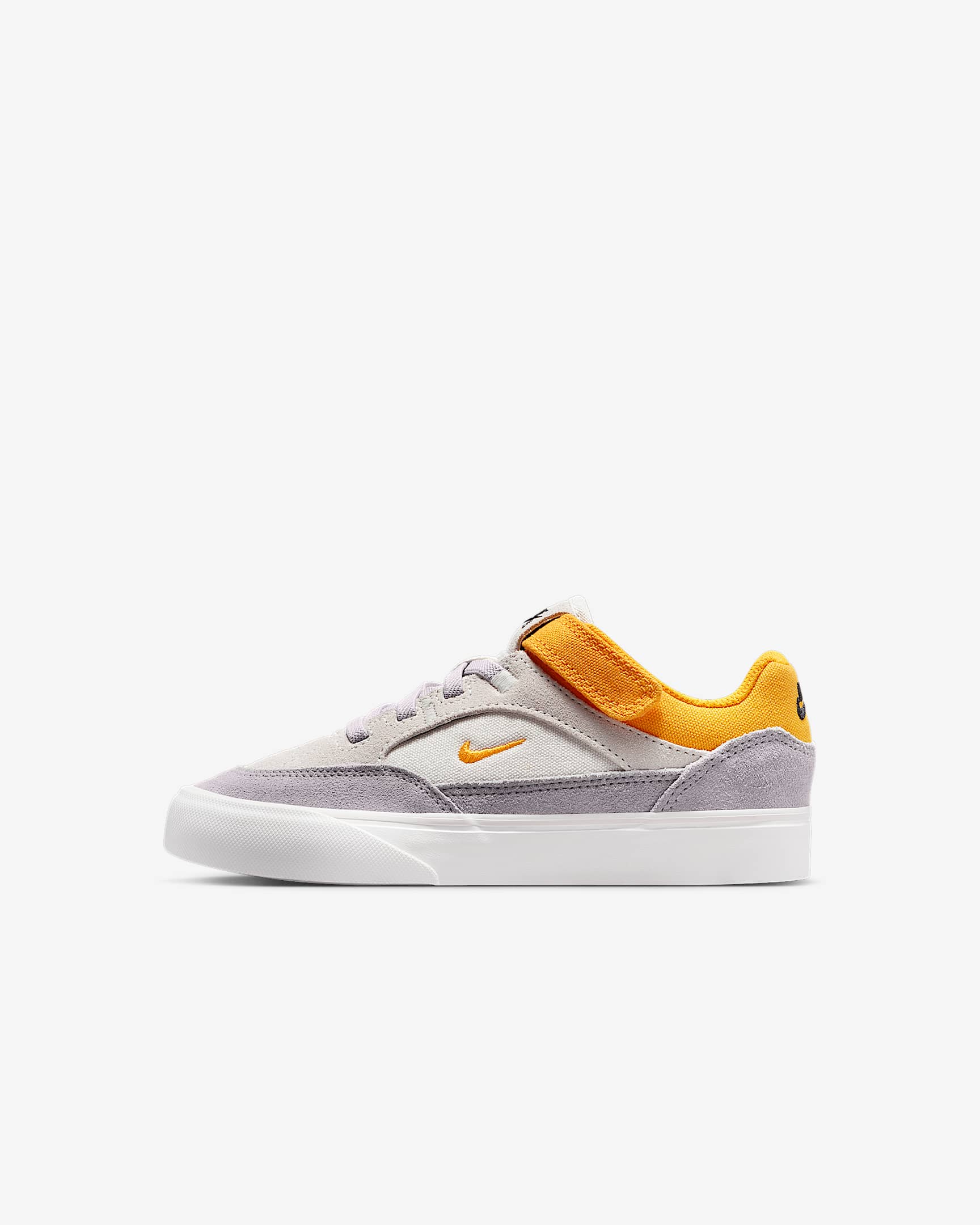 Nike SB Malor 幼童薄底滑板鞋 - 浅银灰/狼灰/山峰白/大学金
