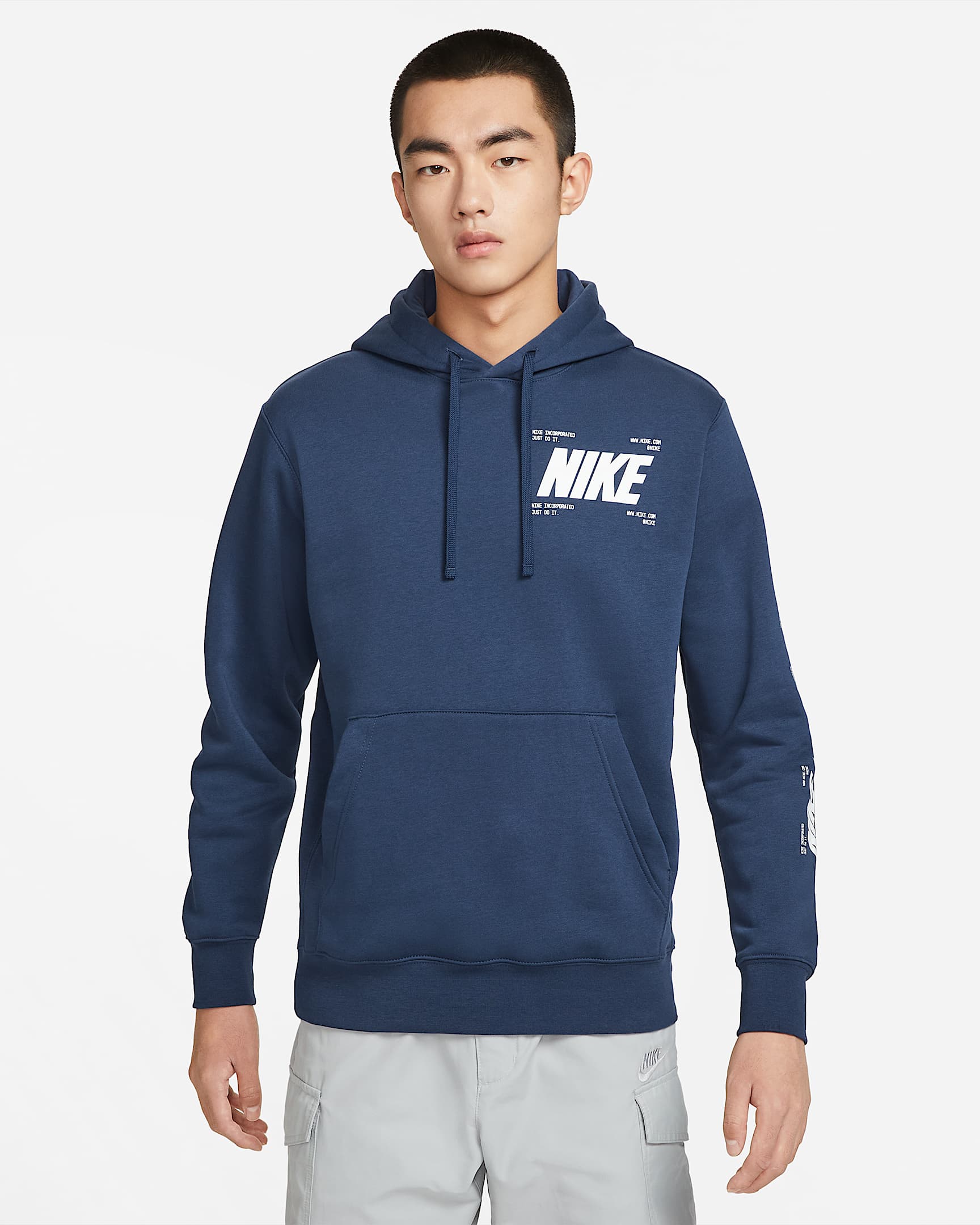 Nike Sportswear 男子套头连帽衫 - 深藏青