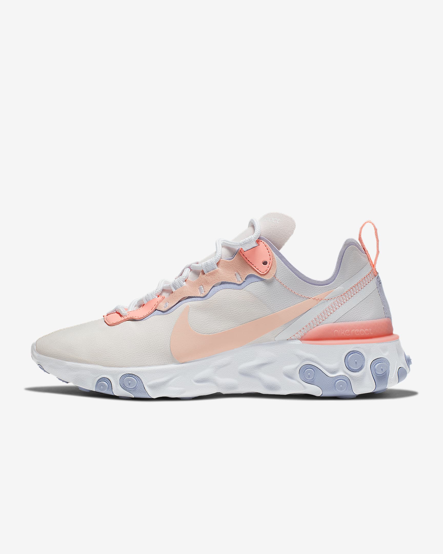 Nike React Element 55 女子运动鞋 - 淡粉/氧气紫/浅粉色/水洗珊瑚红