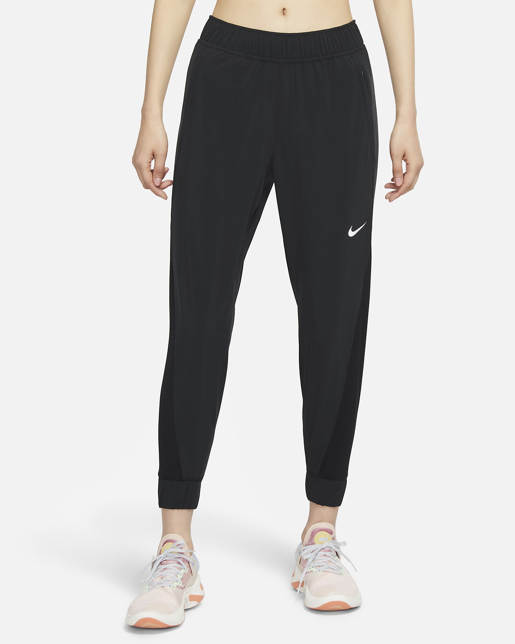 Nike Essential 女子跑步长裤 - 黑
