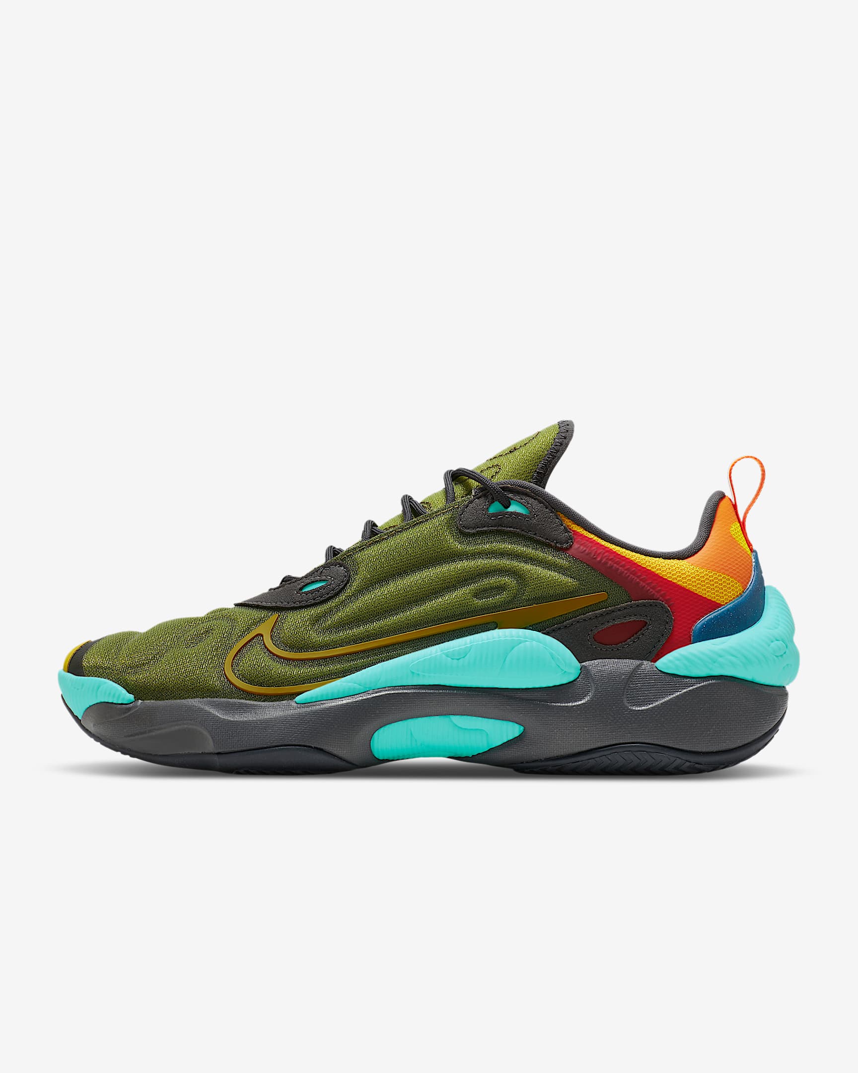 Nike React Atlas 男子运动鞋 - 军裤卡其/极光绿/热辣咖喱黄/沙漠苔绿