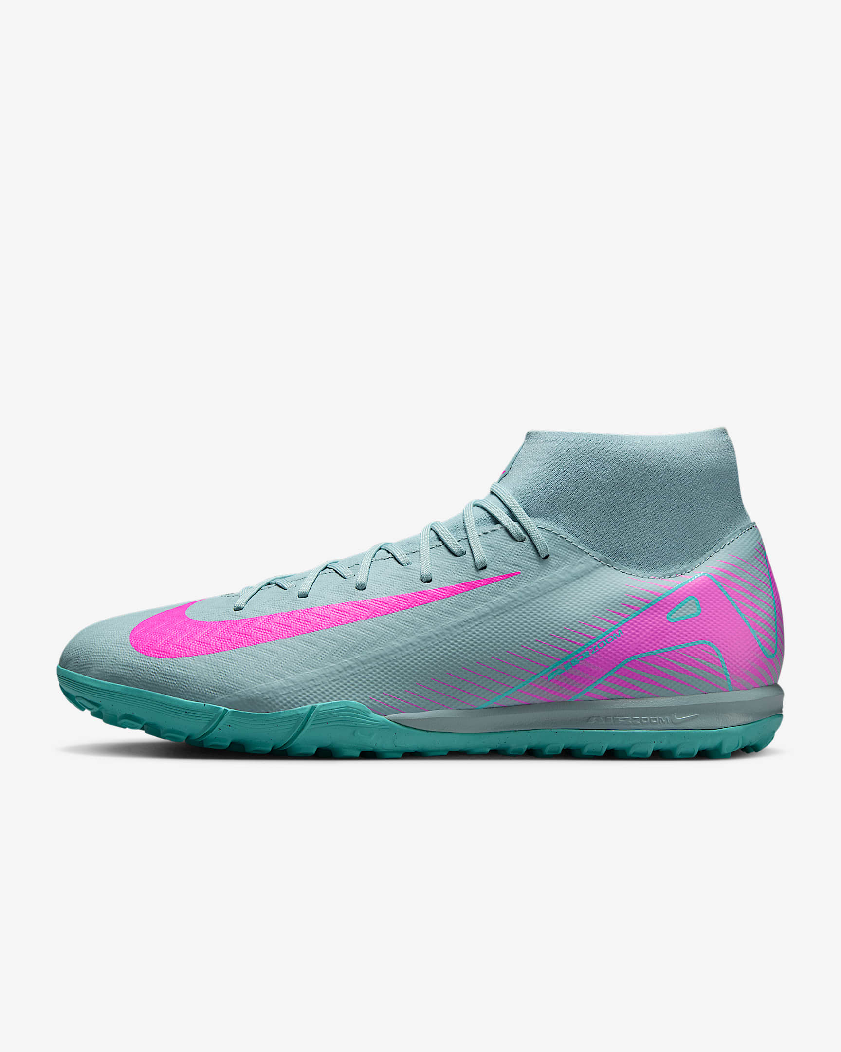 Nike Mercurial Superfly 10 Academy 耐克刺客系列人造场地高帮足球鞋 - 海洋深蓝/爆炸粉