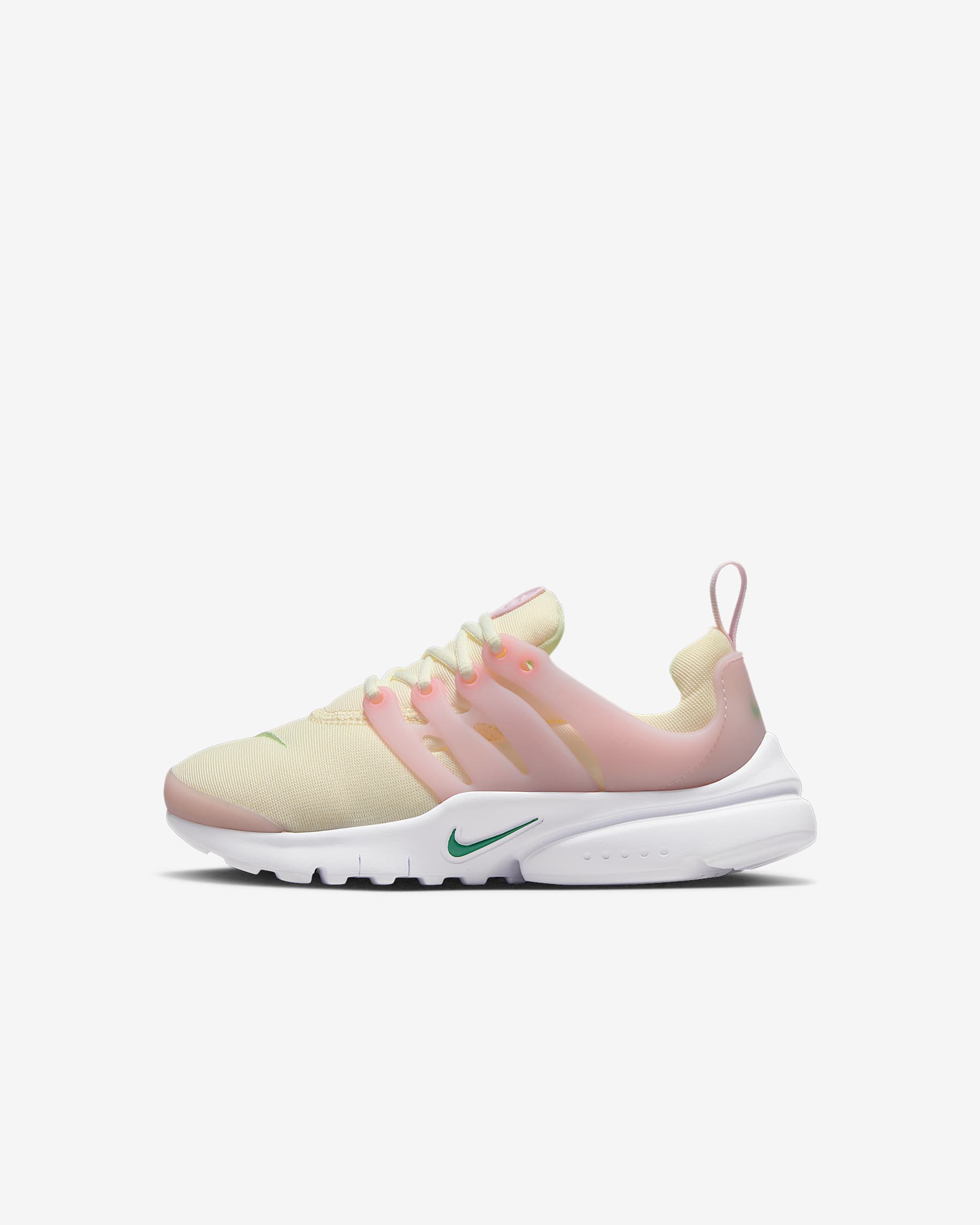Nike Presto (PS) 幼童透气轻盈运动童鞋 - 椰奶色/泡沫粉/凝视粉/孔雀绿