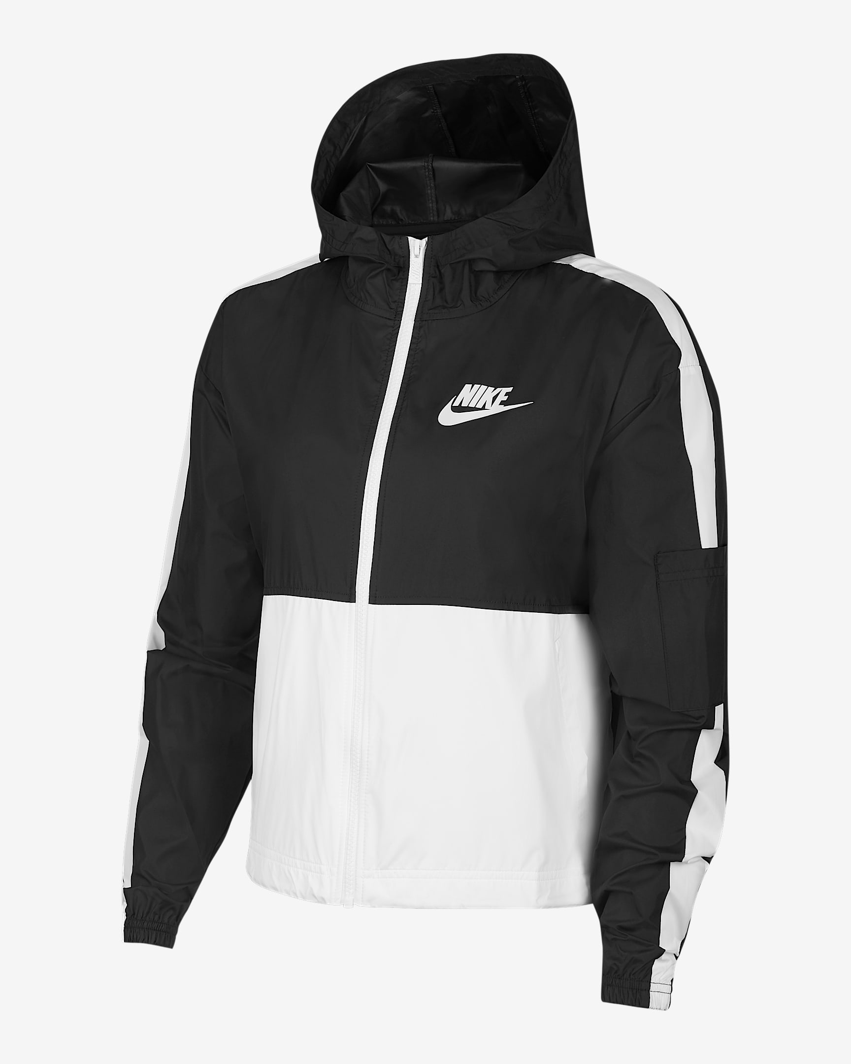 Nike Sportswear 女子梭织夹克 - 黑/白色/白色/白色