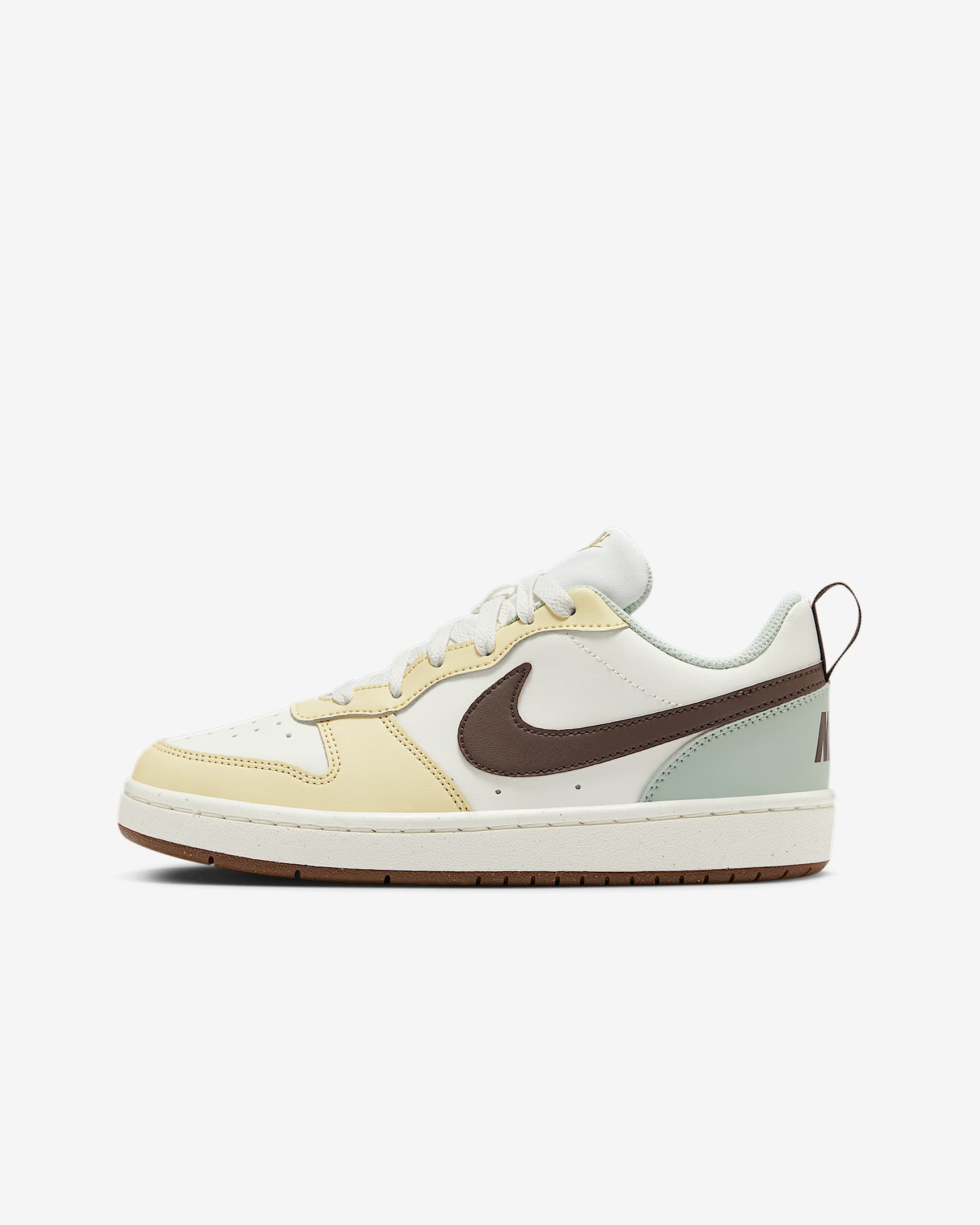 Nike Court Borough Low Recraft 耐克酷菠萝大童运动鞋 - 帆白/帆白/水蓝/巴洛克棕