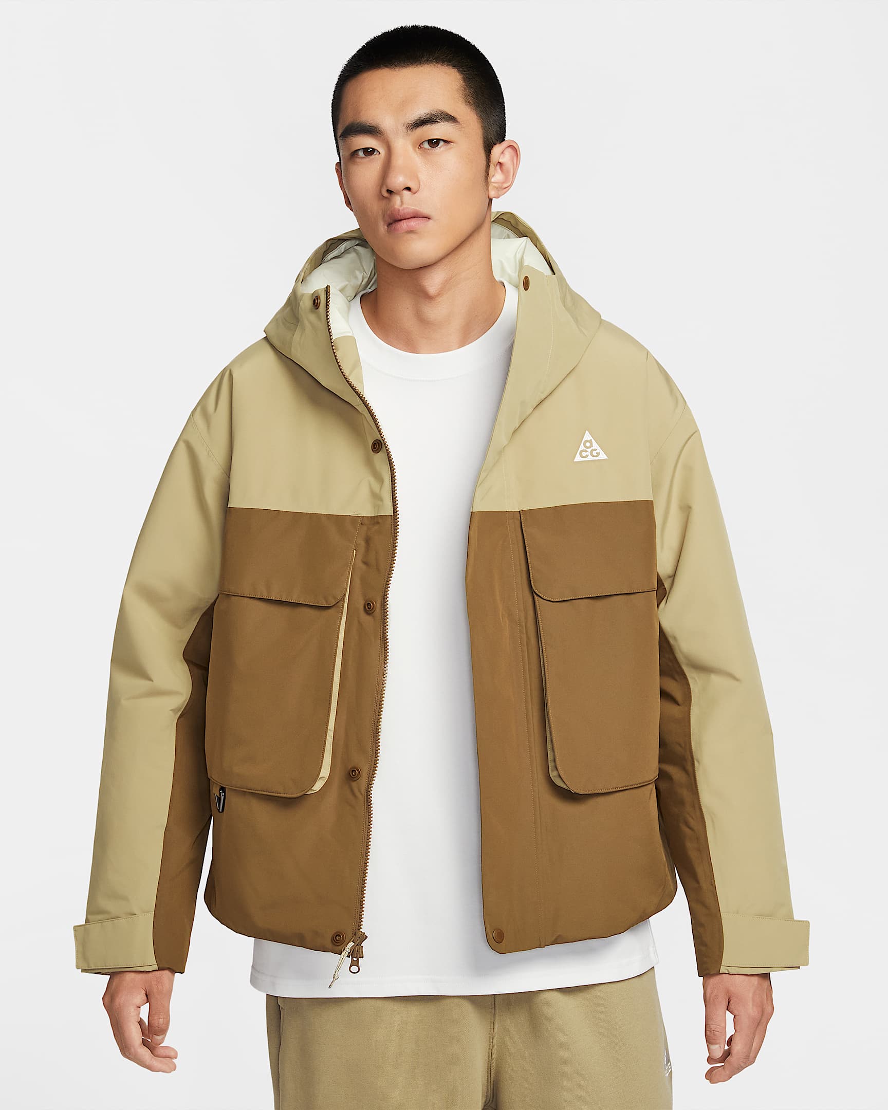 Nike ACG PrimaLoft® "Skull Peak" Storm-FIT 男子防风拒水棉服夹克 - 杏茶色/浅卡其/浅卡其/山峰白