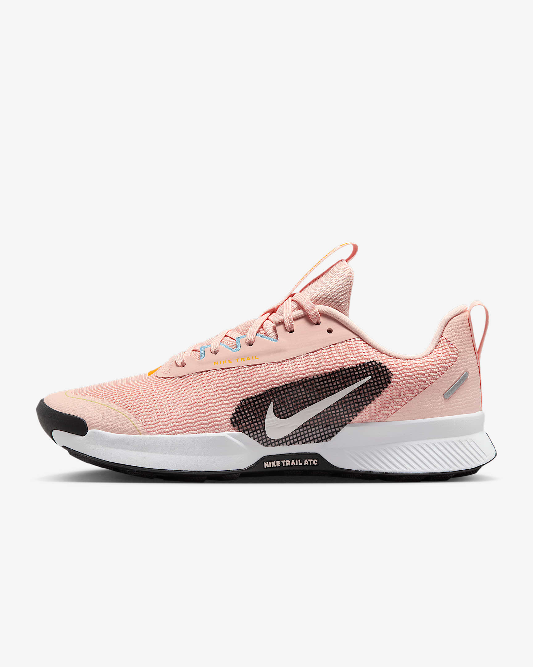 Nike Juniper Trail 3 女子户外越野跑步鞋 - 水洗珊瑚红/大学金/黑/幻影灰白