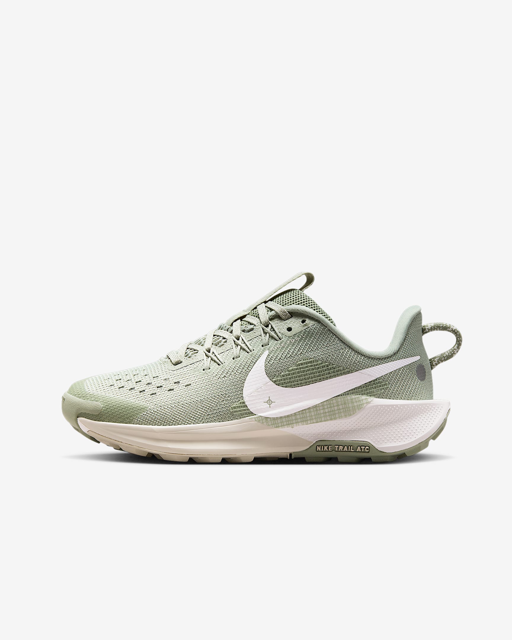 Nike Pegasus Trail 5 耐克小飞马大童户外越野跑步鞋 - 地平线绿/浅骨色/山峰白