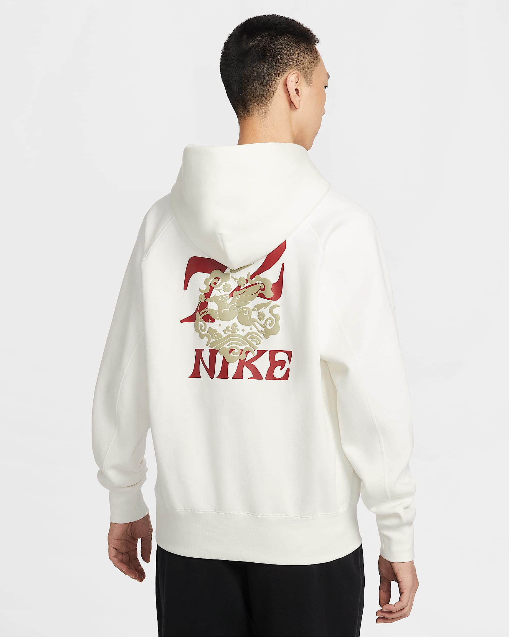 Nike Sportswear 马年限定脱缰系列新年款男子加绒连帽衫 - 帆白