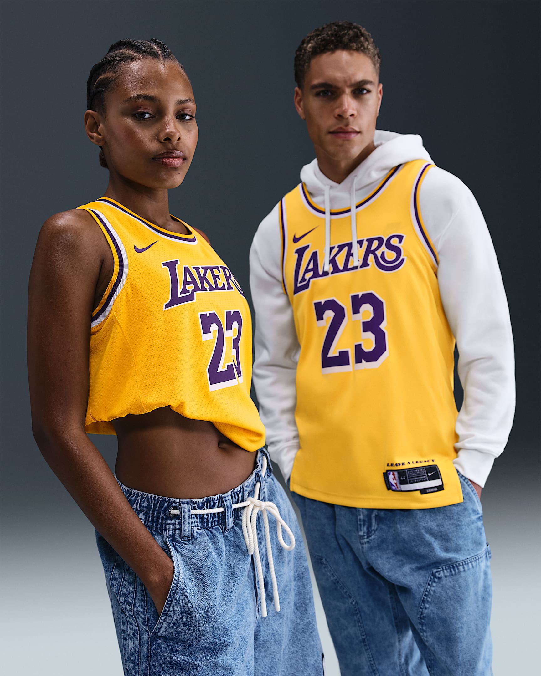 洛杉矶湖人队 Icon Edition Nike Dri-FIT NBA Swingman Jersey 男子透气速干球衣 - 阿马里洛黄