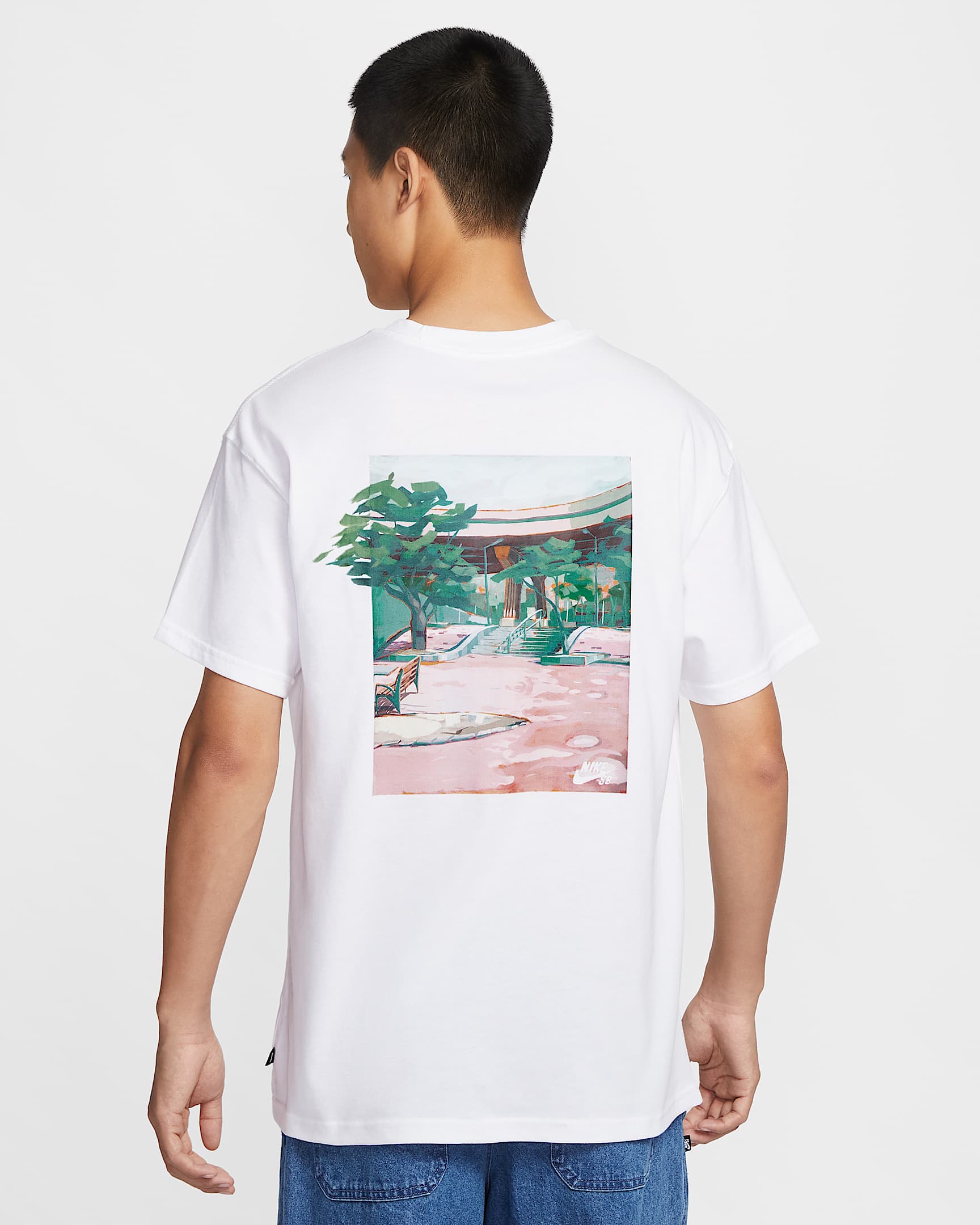 Nike SB 男子滑板T恤 - 白色