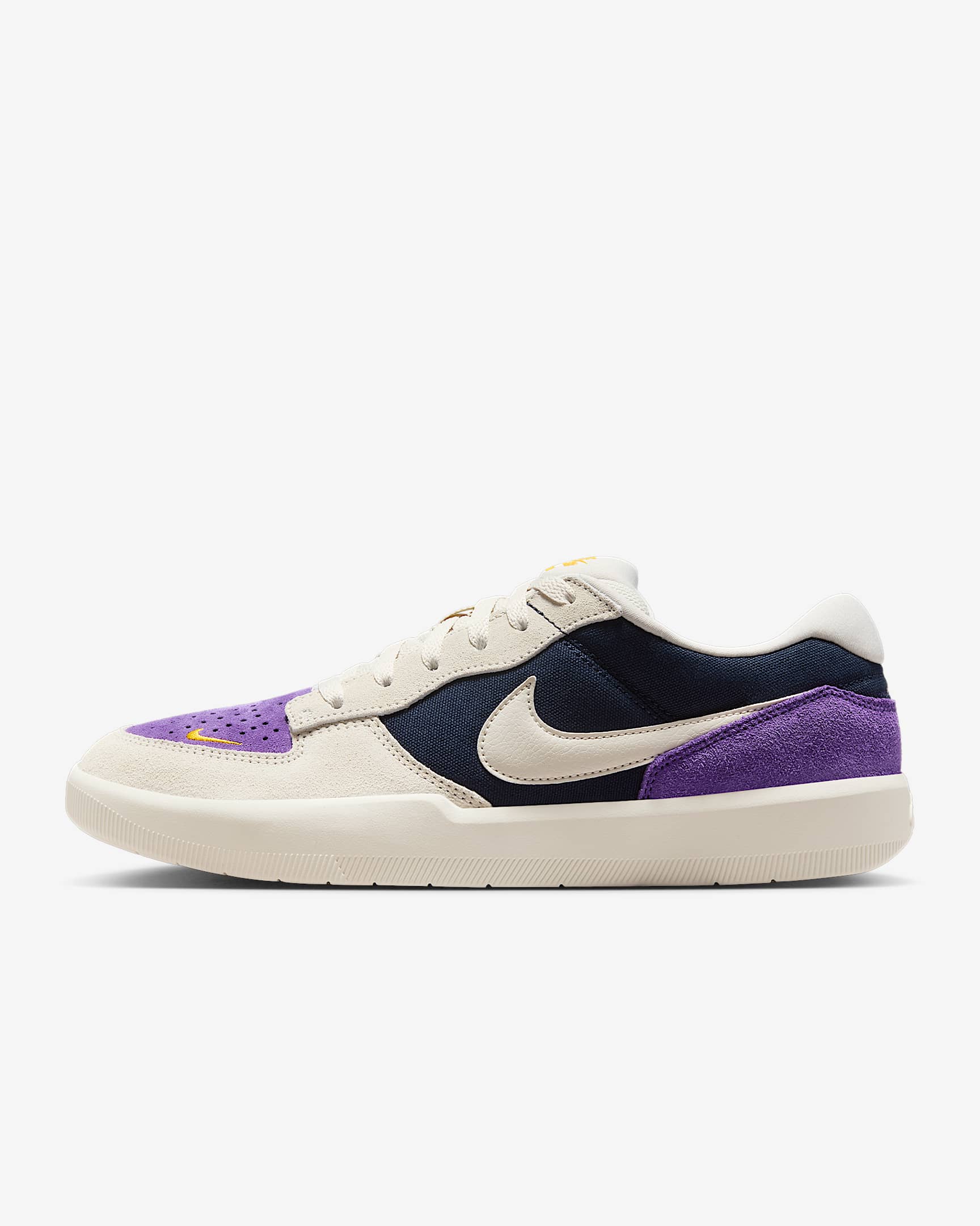 Nike SB Force 58 男/女滑板鞋 - 黑曜石色/野葡萄紫/幻影灰白/浅土褐