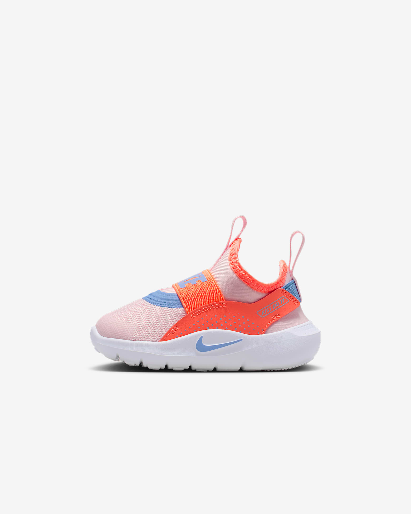 Nike Flex Runner 4 婴童一脚蹬运动鞋 - 泡沫粉/亮橙/白色/脉冲宝石蓝