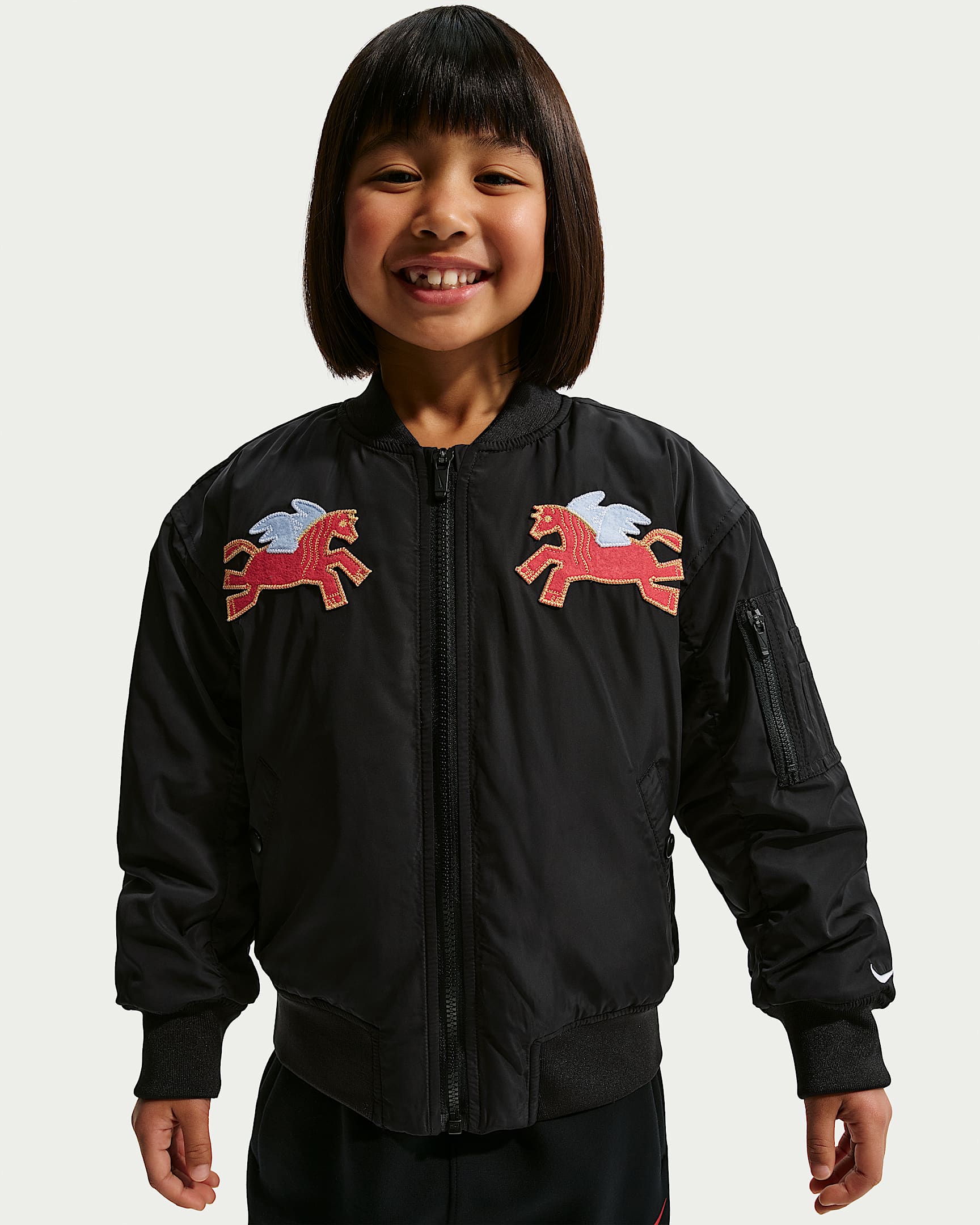 Nike 马年限定脱缰系列新年款幼童夹克 - 黑