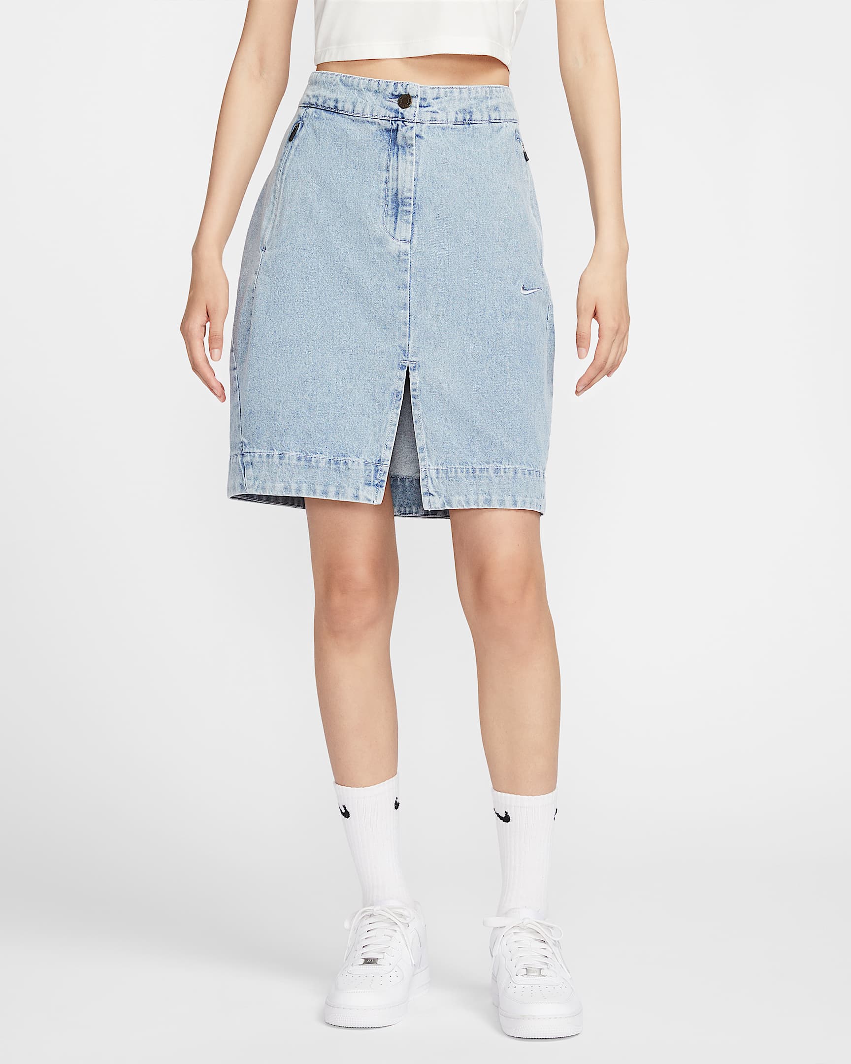 Nike Sportswear 女子牛仔半身裙 - 浅军械蓝