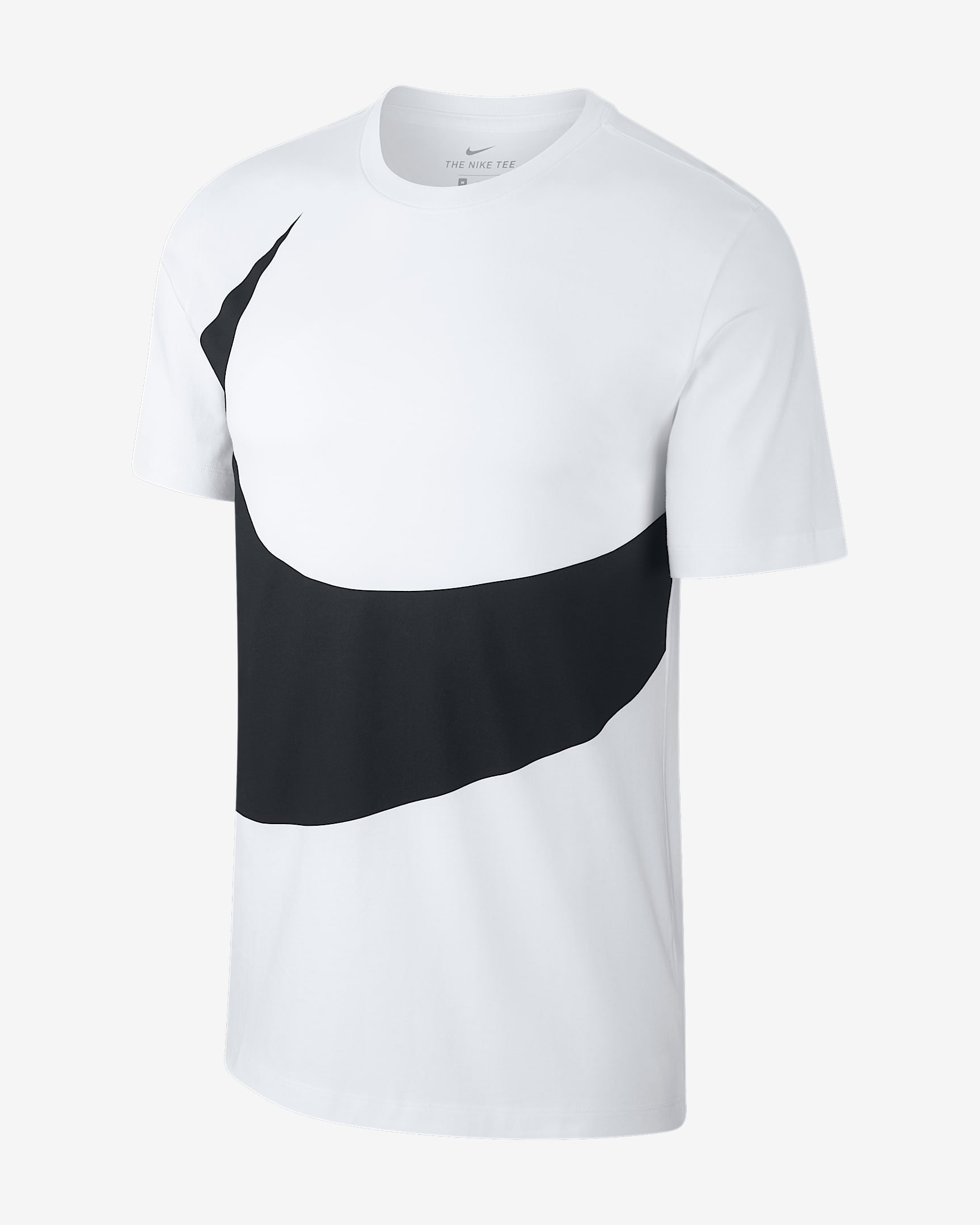Nike Sportswear Swoosh 男子T恤 - 白色/黑