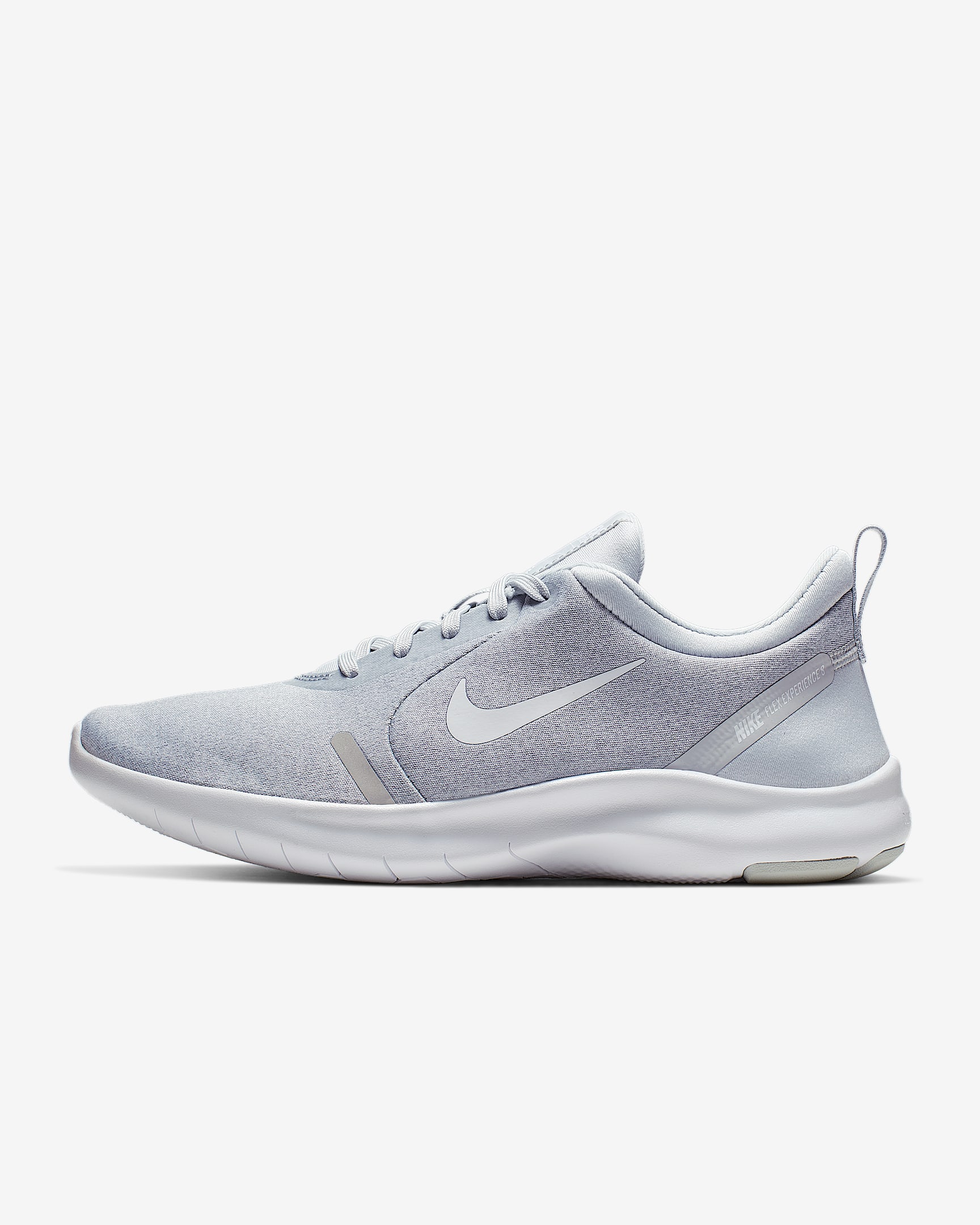 Nike Flex Experience RN 8 女子跑步鞋 - 白色/白金色/狼灰/白色