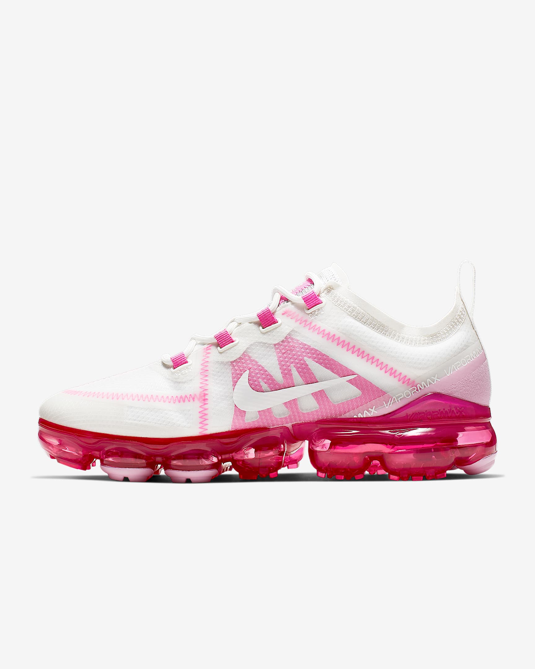 Nike Air VaporMax 2019 女子运动鞋 - 山峰白/激光紫红/上升粉/山峰白