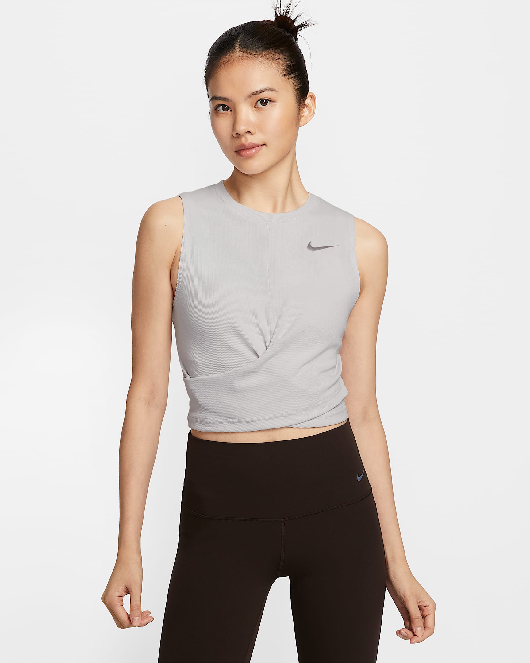Nike Yoga Dri-FIT 女子速干背心 - 苍野灰/苍野灰/苍野灰