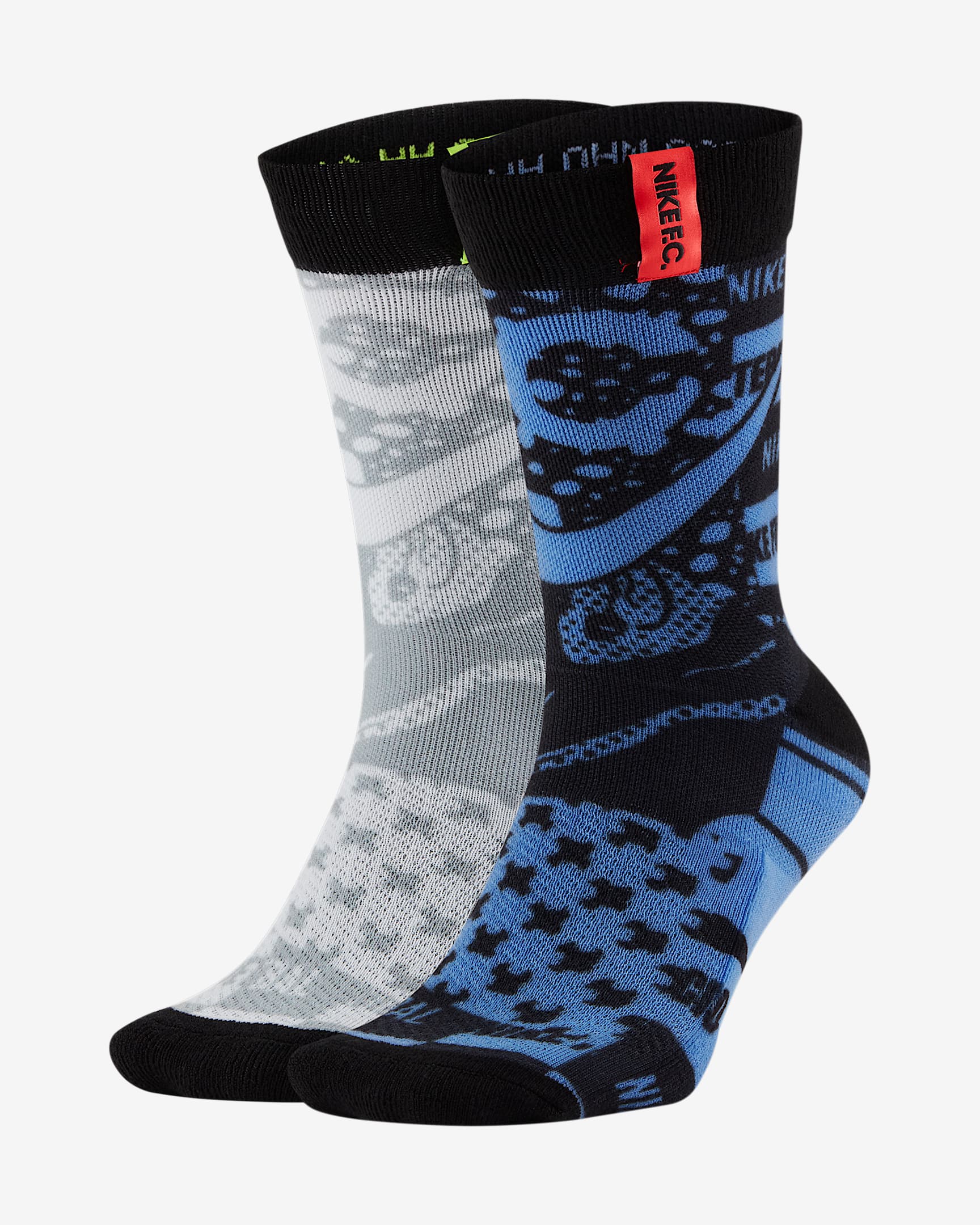 Nike F.C. 印花足球运动袜（2 双） - 多色