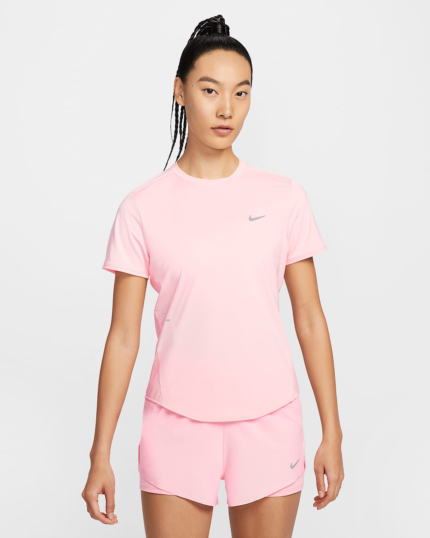 Nike Swift Dri-FIT 女子速干短袖跑步上衣 - 大气浅粉