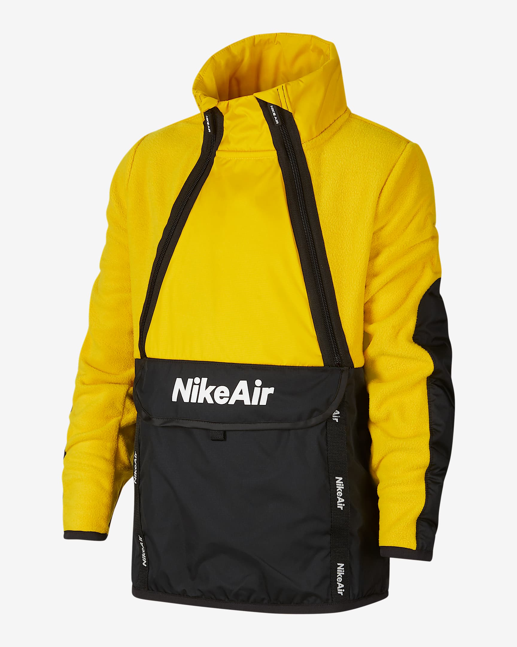 Nike Air Winterized 大童（男孩）上衣 - 暗硫色/黑/黑/白色