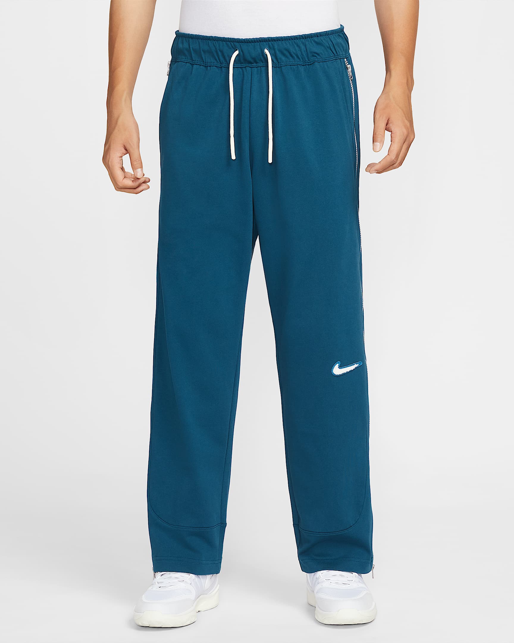 Nike Dri-FIT 男子速干篮球长裤 - 力量蓝 (活力蓝)/淡象牙白