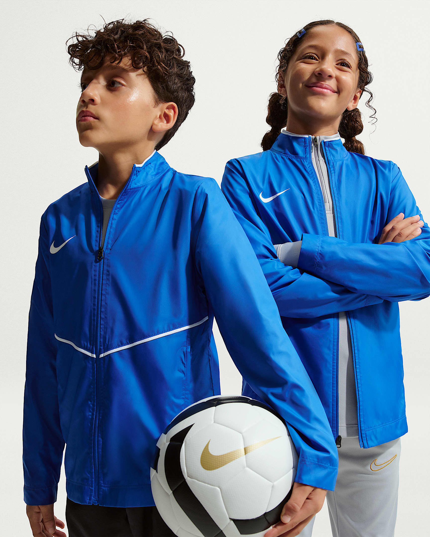 Nike Park 大童足球夹克 - 宝蓝/白色/白色