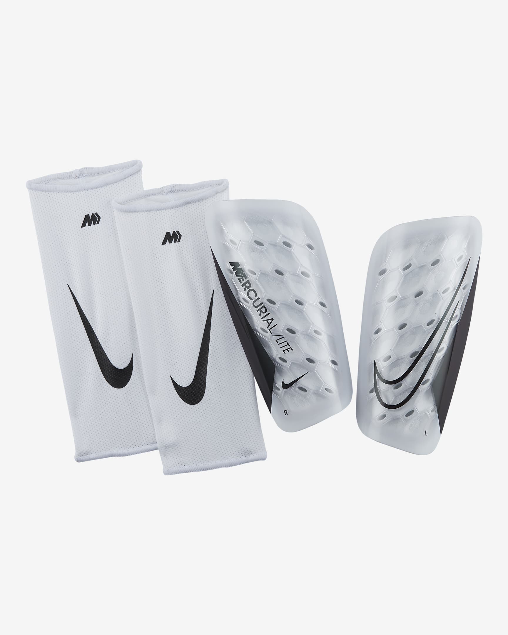Nike Mercurial Lite 耐克刺客系列足球护腿板(1 对) - 白色/白色/黑