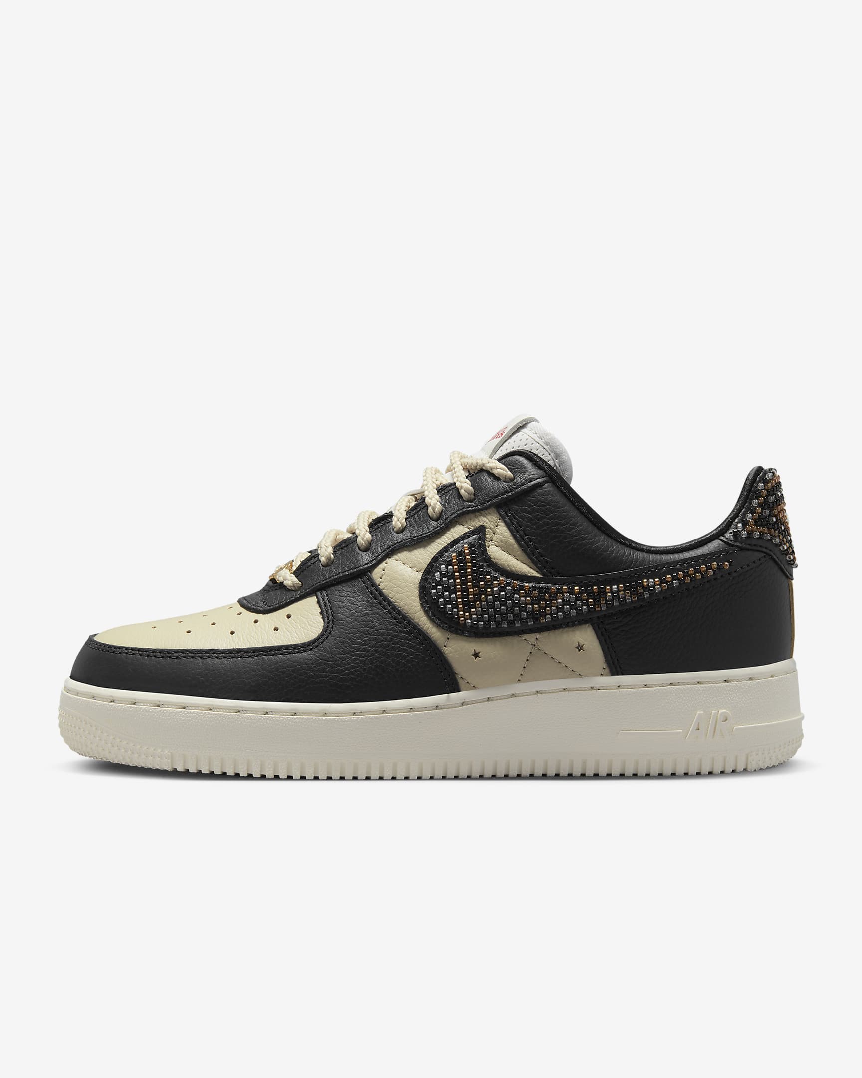 Nike Air Force 1 Low SP 女子空军一号运动鞋 - 黑/砂色/帆白/多色