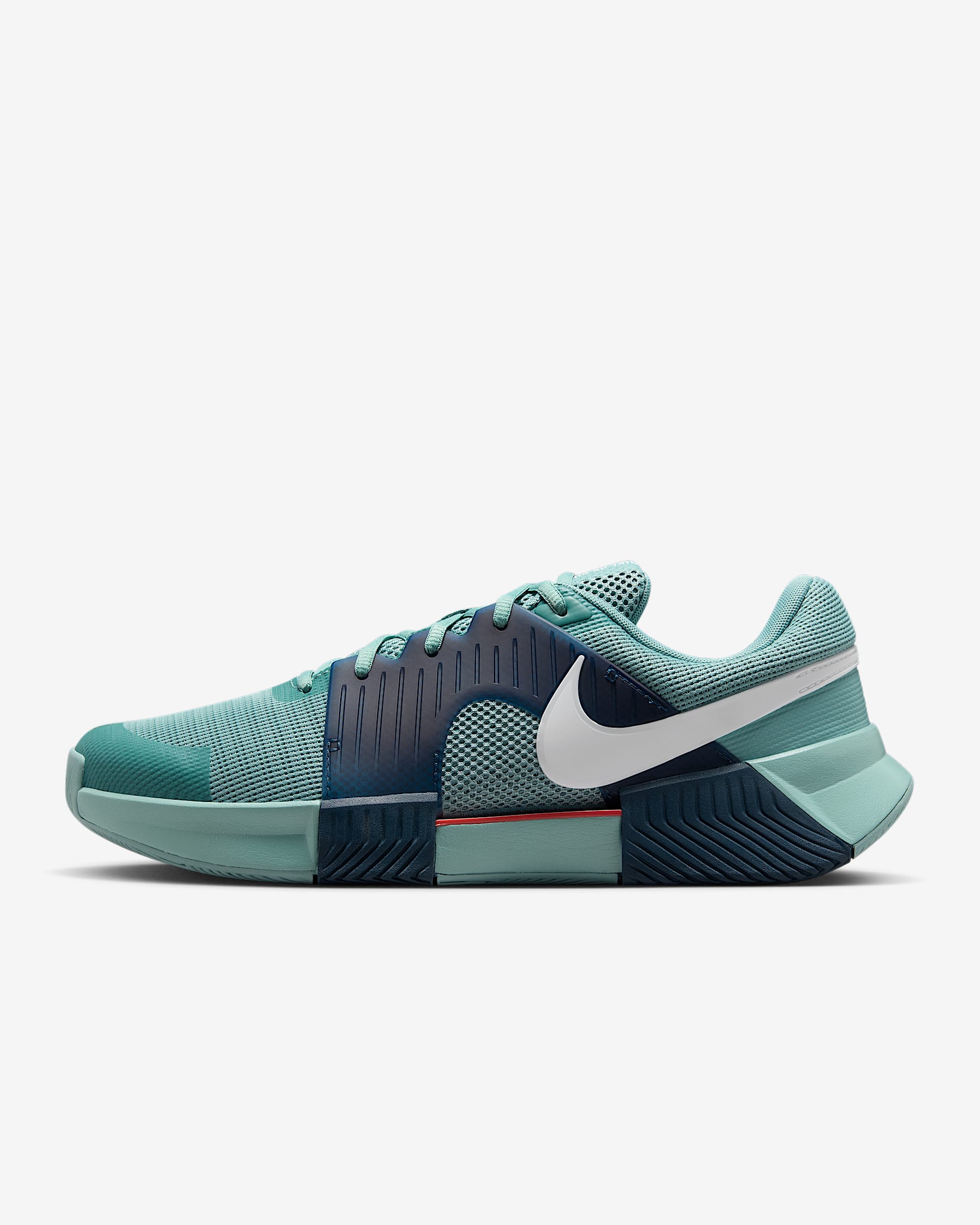 Nike Zoom GP Challenge 1 男子硬地球场网球鞋 - 大炮灰/军械深海蓝/粘土色/白色