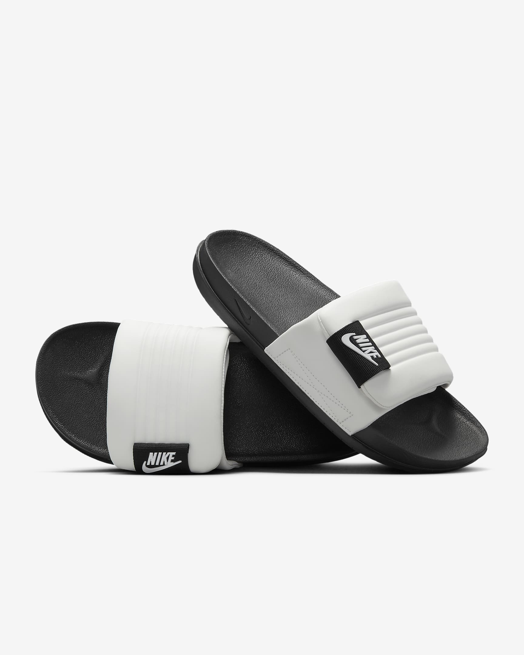 Nike Offcourt Adjust 男子魔术贴拖鞋 - 山峰白/黑/山峰白