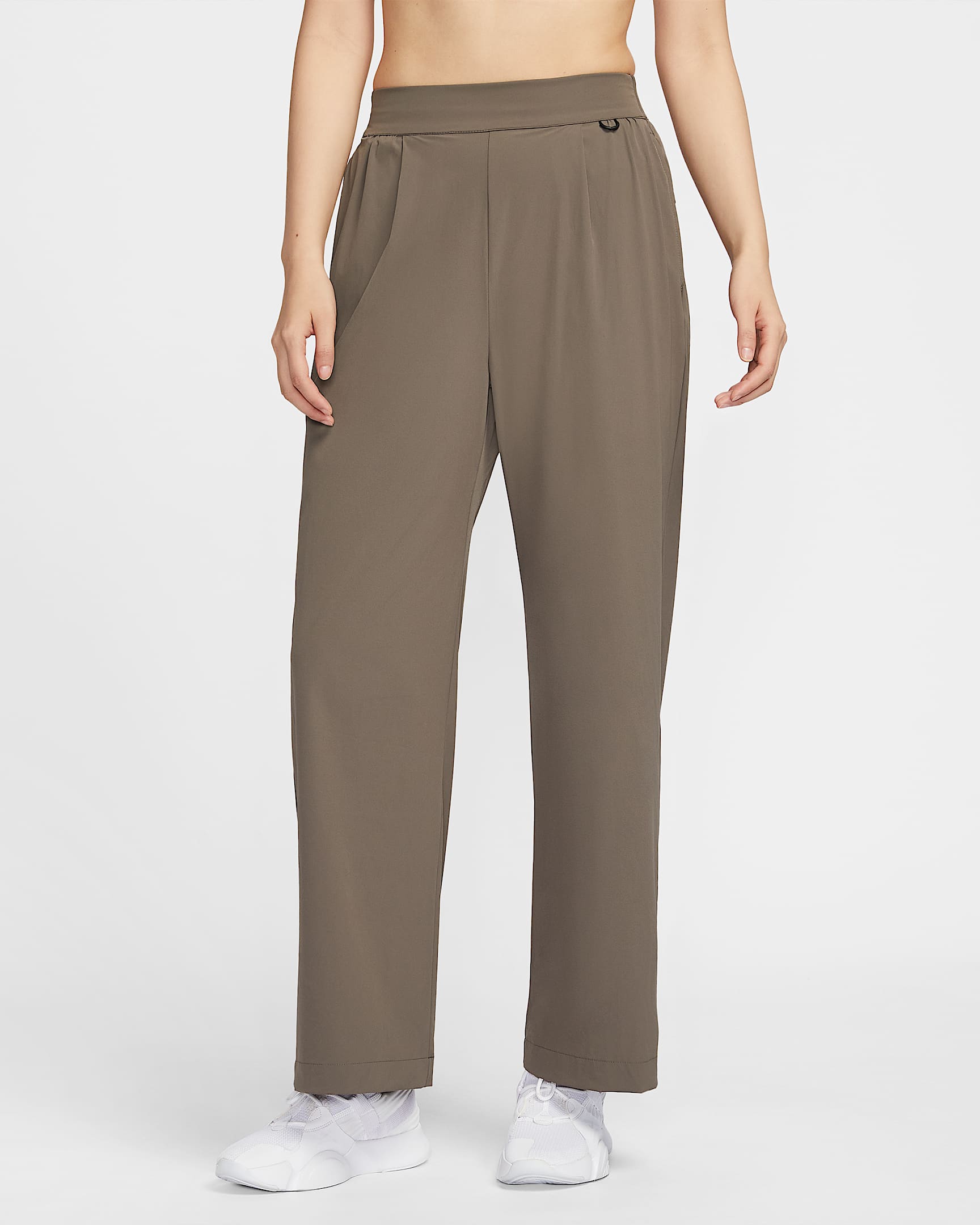 Nike 24.7 PerfectStretch Dri-FIT 女子速干高腰阔腿长裤 - 矿石灰/巴洛克棕