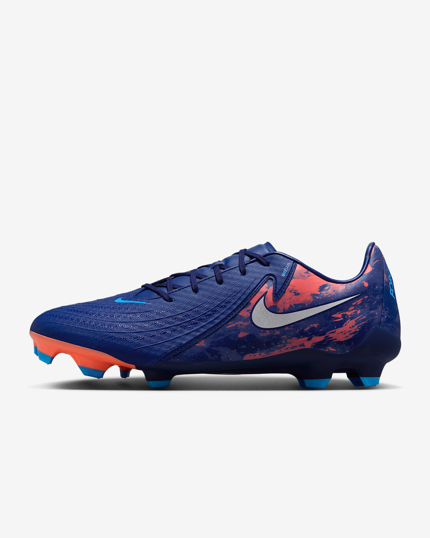 Nike Phantom GX 2 Academy "Erling Haaland" 耐克暗煞系列男子多种场地低帮足球鞋 - 空间蓝/金属铬色