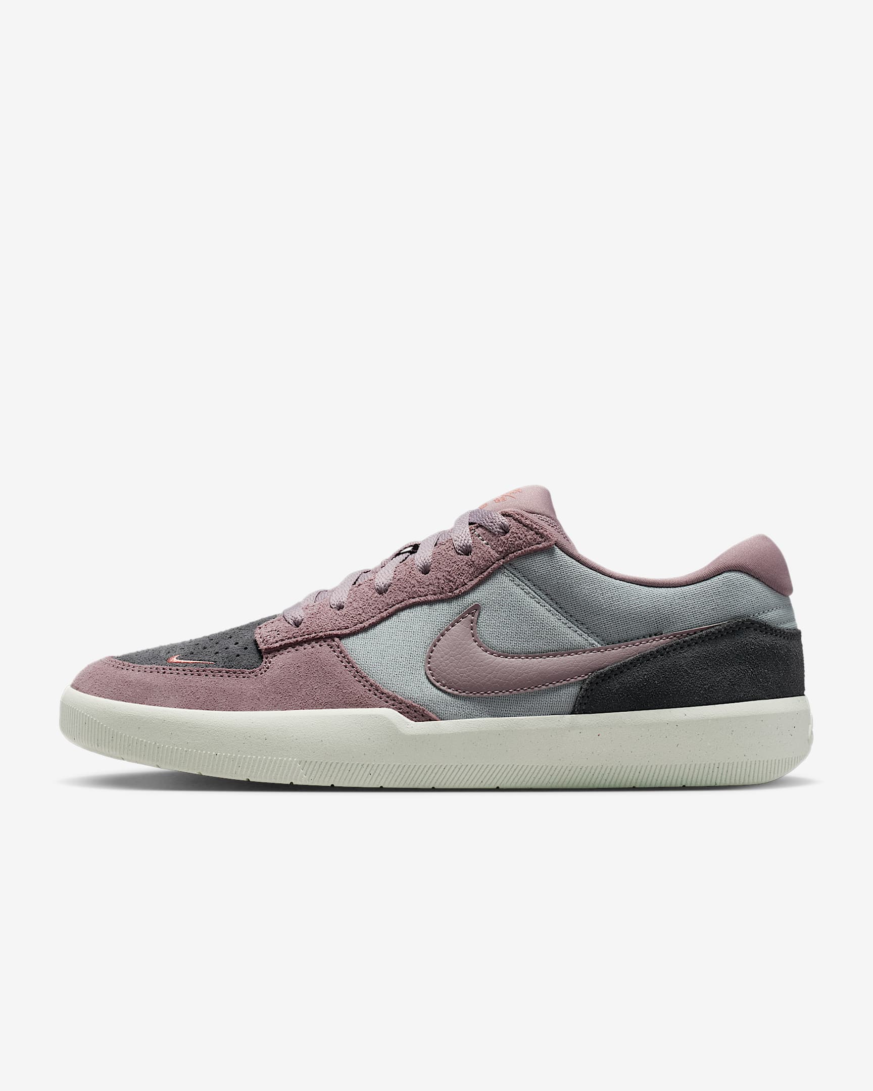 Nike SB Force 58 男/女滑板鞋 - 银/暗灰/尘光子色/褐灰