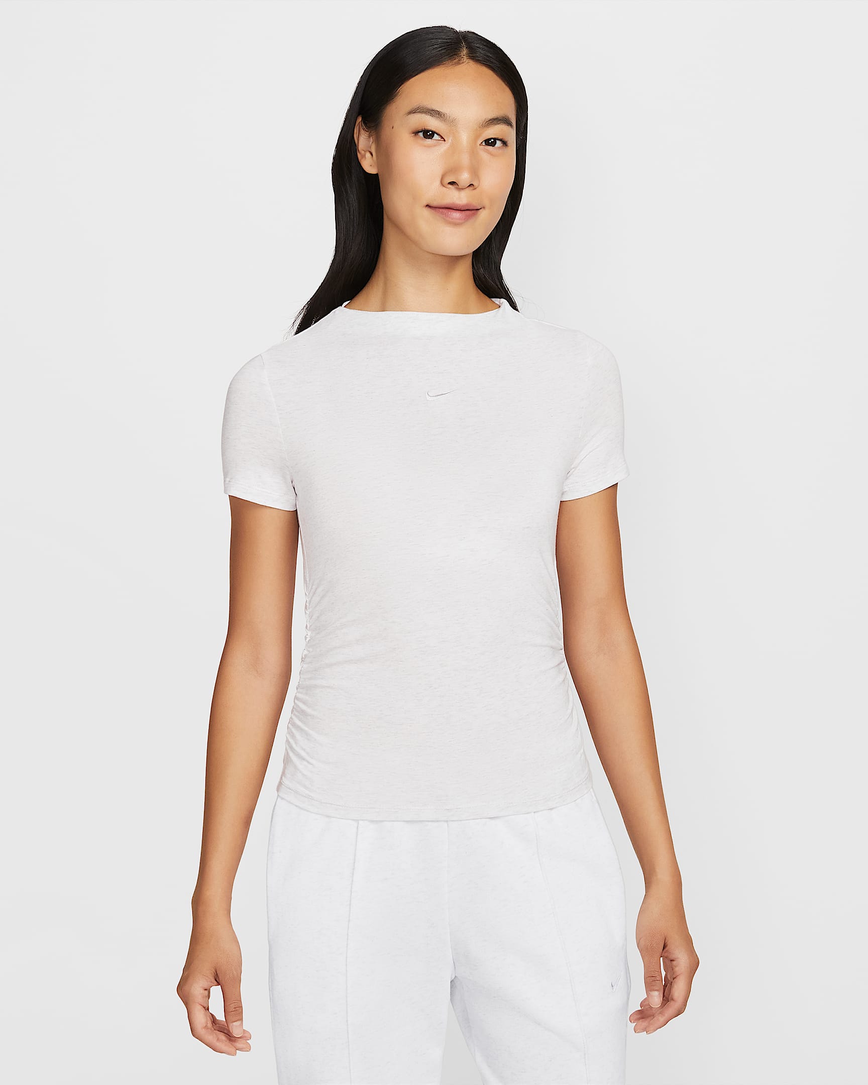 Nike Sportswear Chill Knit 女子紧身短袖企领上衣 - 调色桦树色/浅土褐