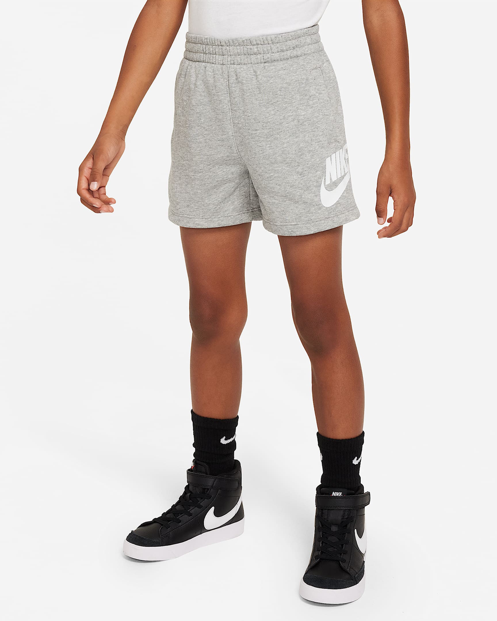 Nike Sportswear Club 幼童法式毛圈短裤 - 调色暗灰