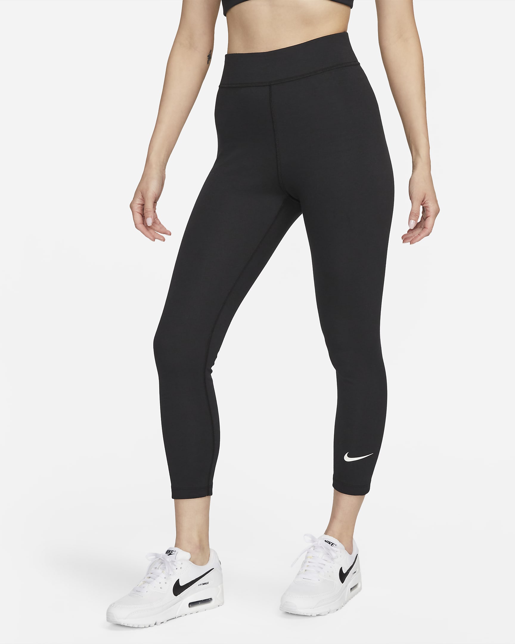 Nike Sportswear Classics 女子高腰九分紧身裤 - 黑/帆白
