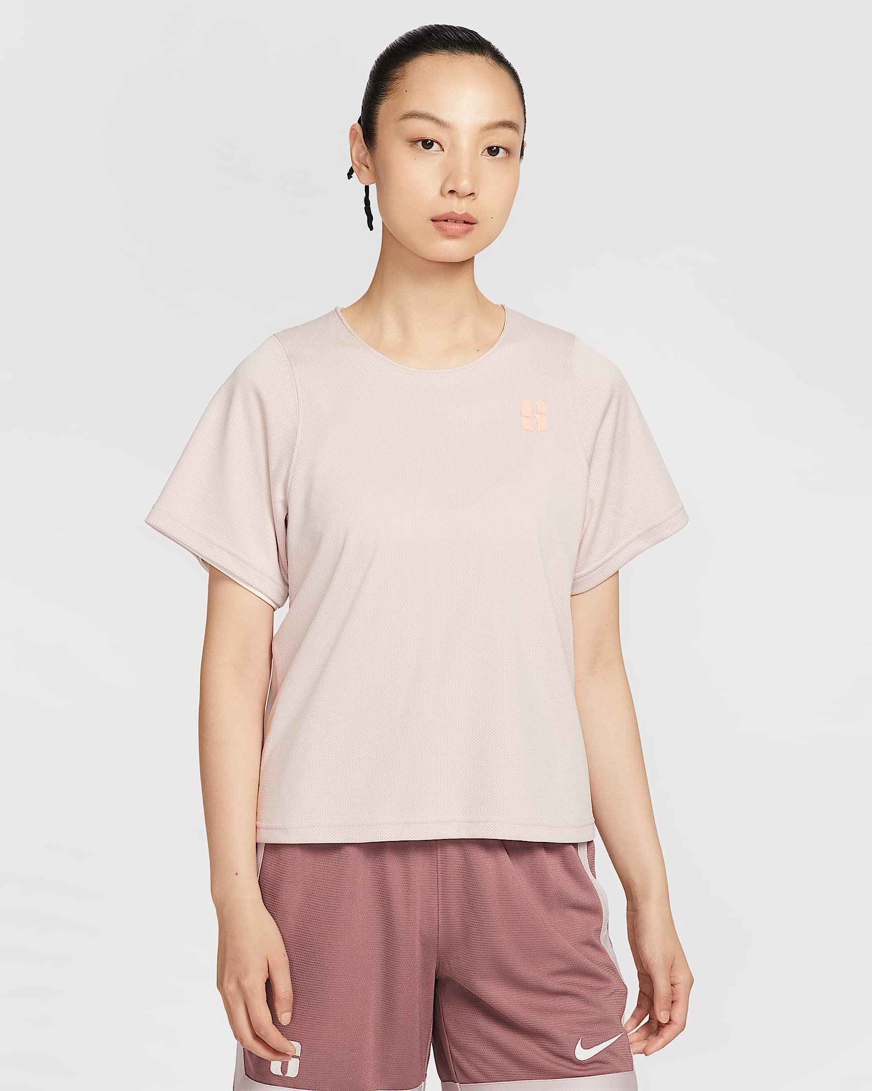 Sabrina Dri-FIT 萨布丽娜女子速干双面穿篮球上衣 - 砂岩灰粉/帆白/玫瑰金/水洗珊瑚红