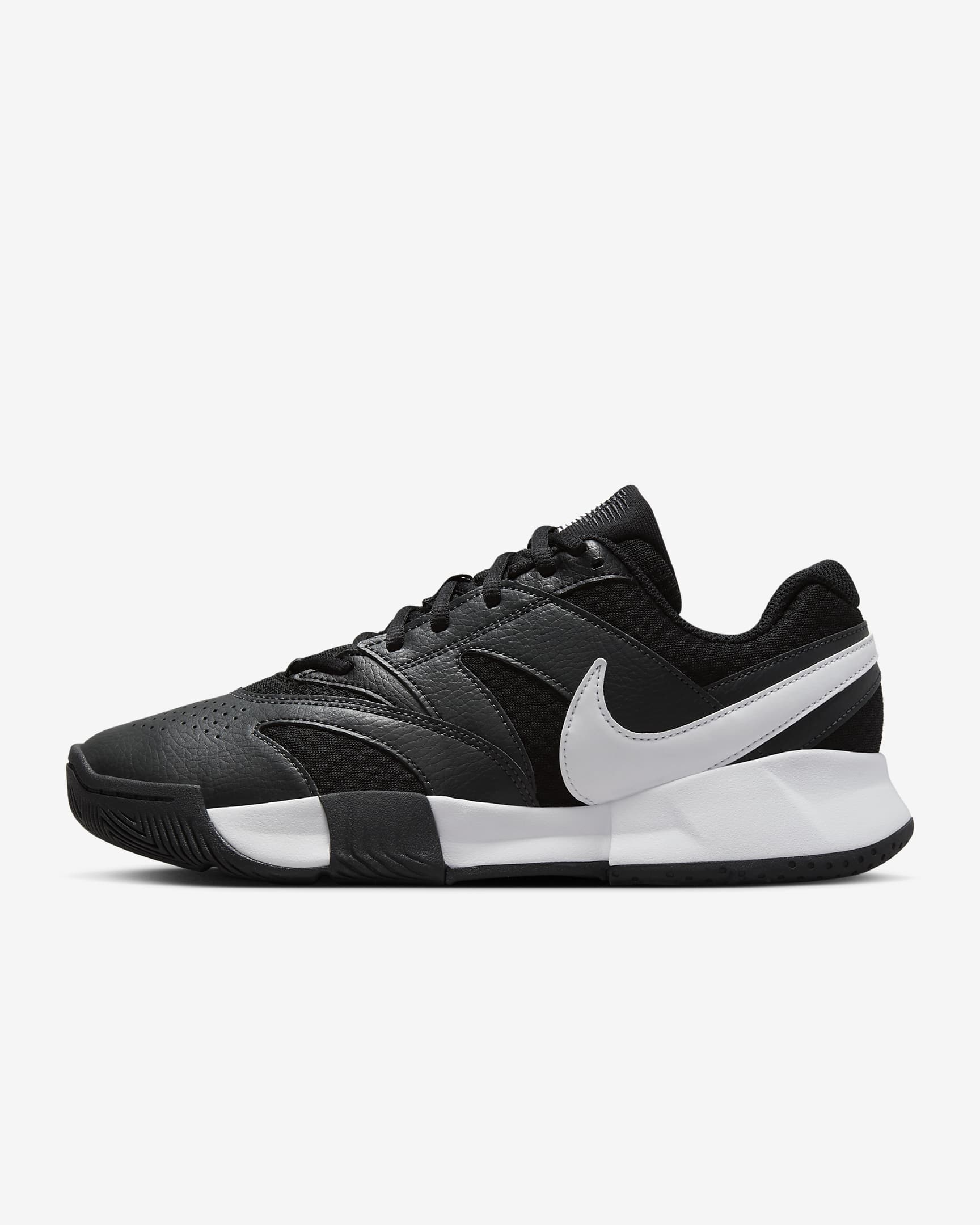 NikeCourt Lite 4 女子硬地球场网球鞋 - 黑/煤黑/白色
