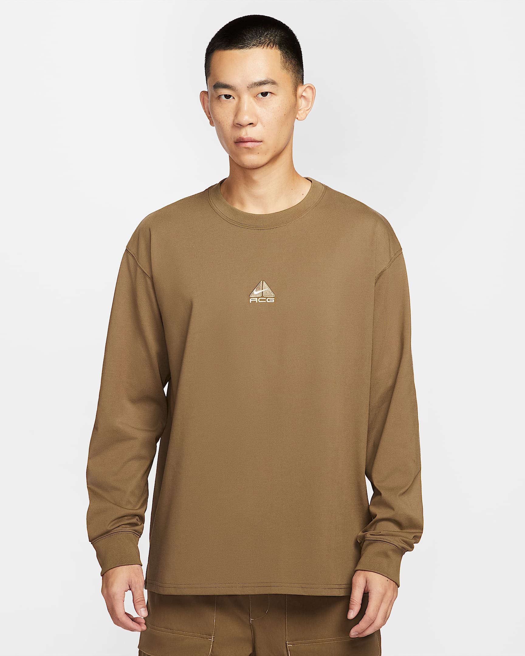 Nike ACG "Lungs" 男子速干长袖T恤 - 苔木棕色