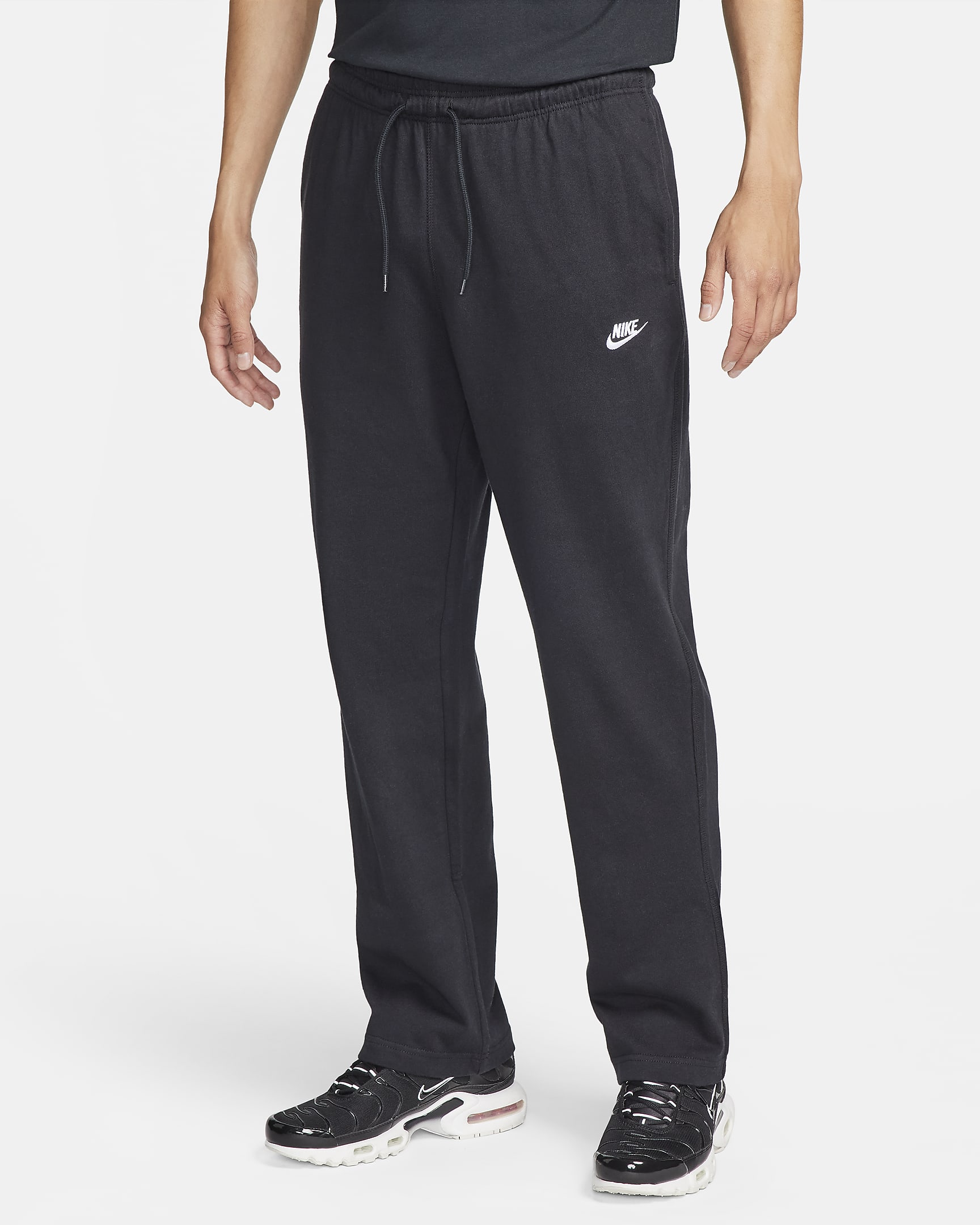 Nike Sportswear Club 男子针织长裤 - 黑/白色