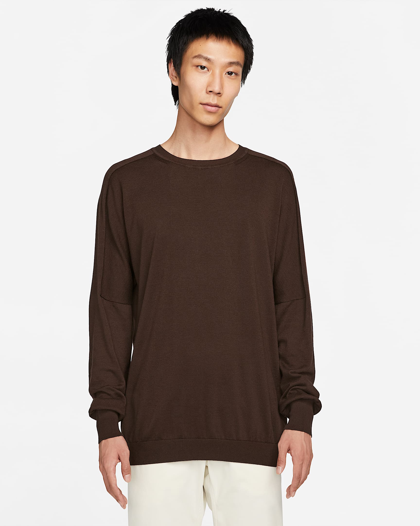Nike ESC 男子长袖针织圆领上衣 - 丝绒棕